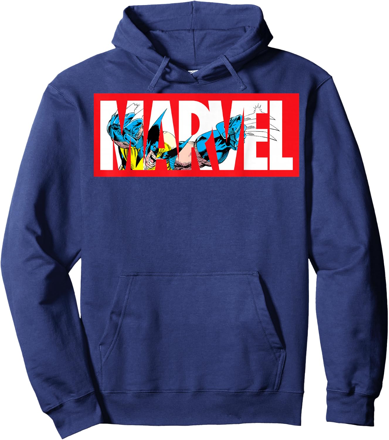 Marvel X-Men Wolverine Logo Fill Hoodie - Hoodie | Navy