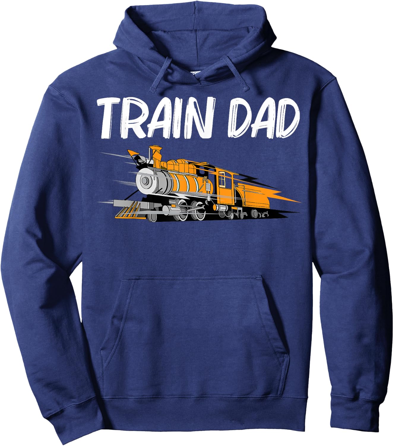 Train Gift Dad Men Cool Locomotives Train Conductors Hoodie - Hoodie | Navy