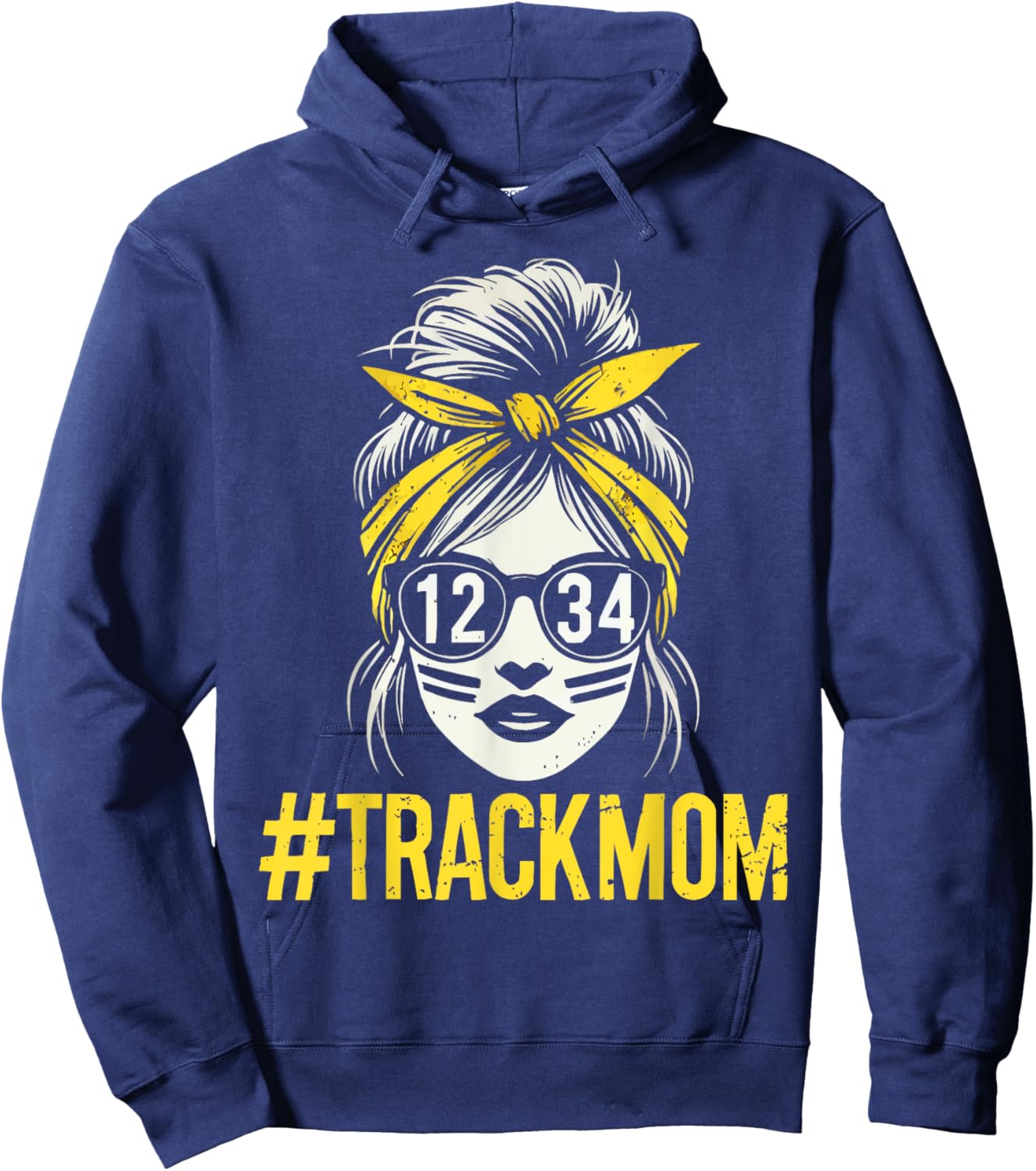 Track And Field Mom Athlete Runner Mothers Day Hoodie - Hoodie | Navy