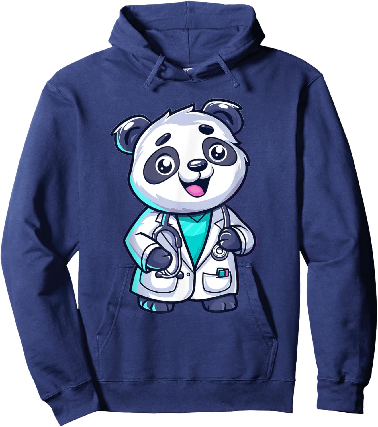 Cute Doctor Panda Hoodie - Hoodie | Navy