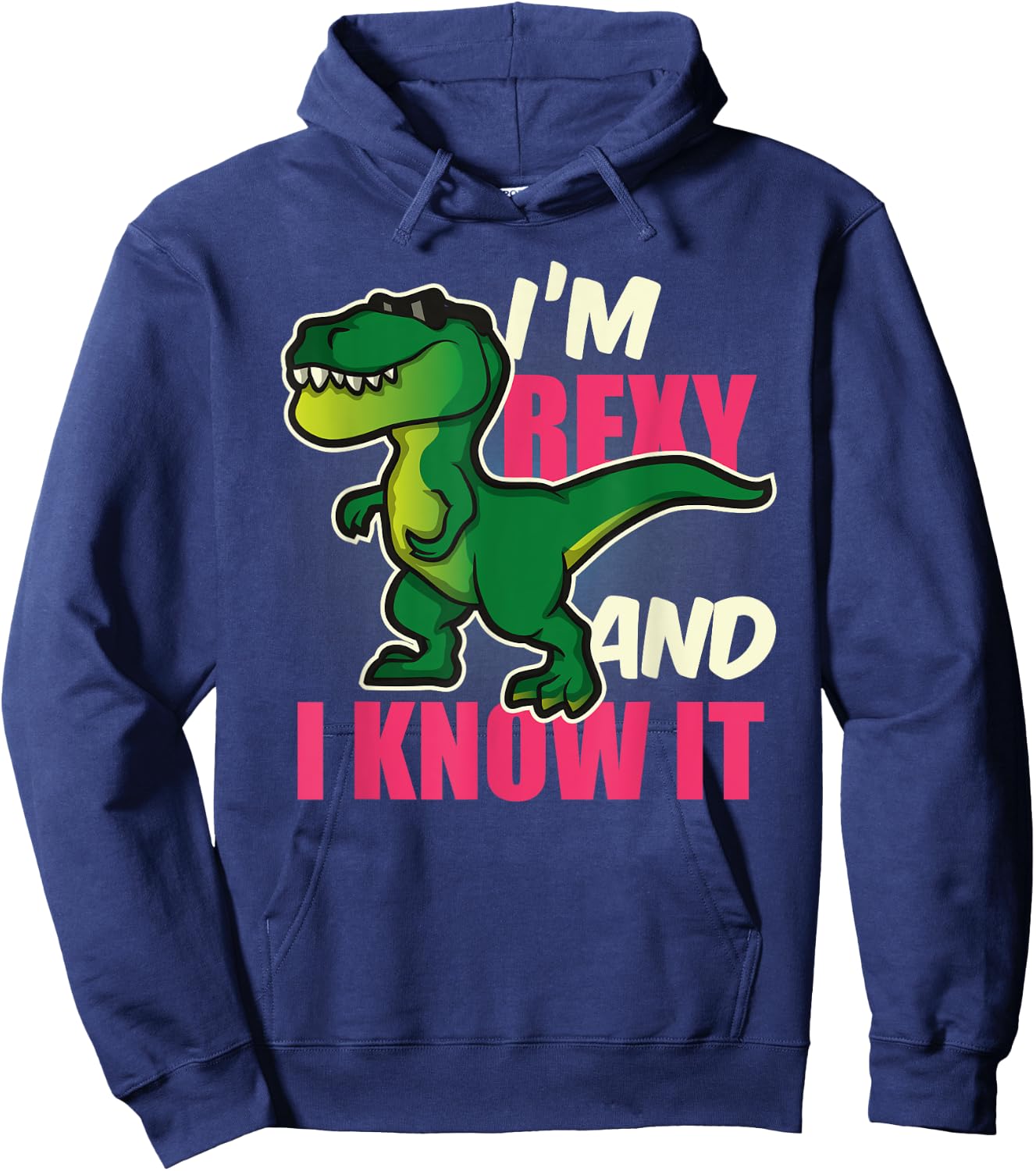 Funny Dinosaur T Rex Shirt for Children Youth and Adults Hoodie - Hoodie | Navy
