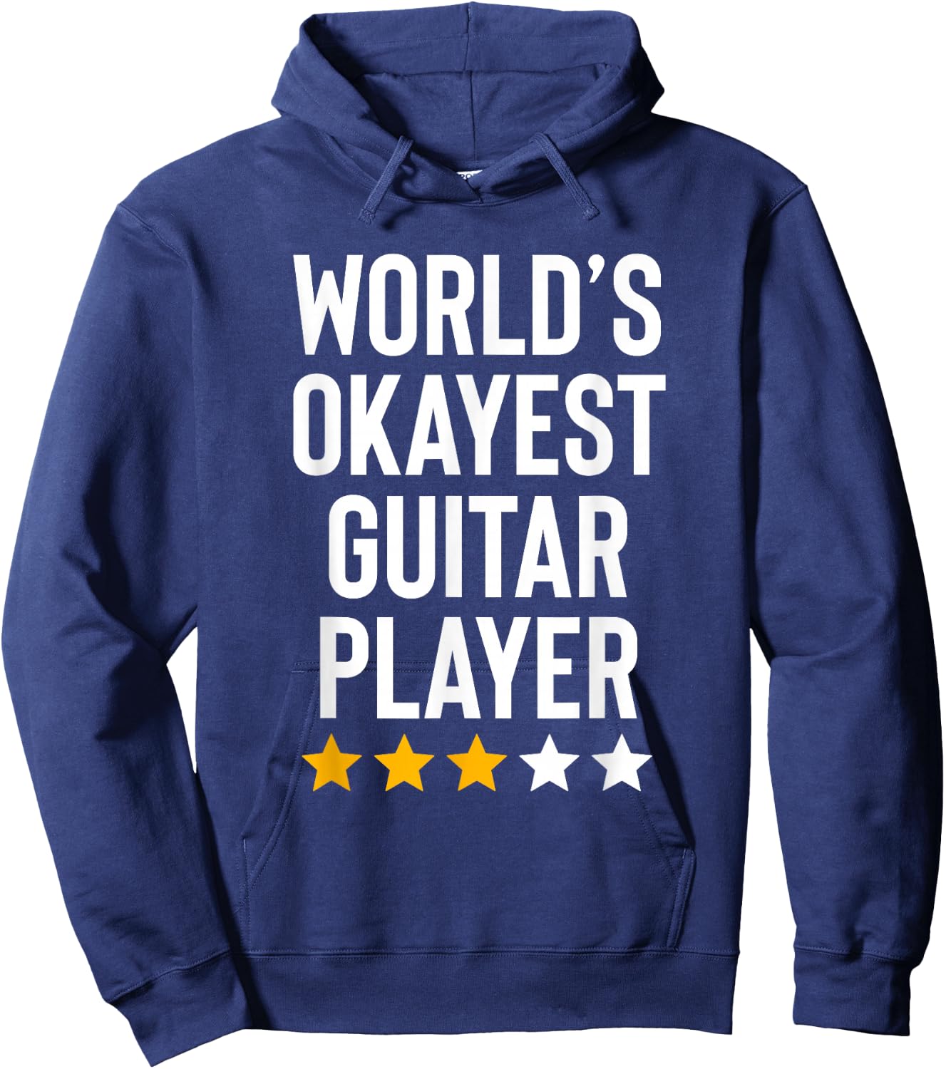 Worlds Okayest Guitar Player Music Lover Funny Guitarist Hoodie - Hoodie | Navy