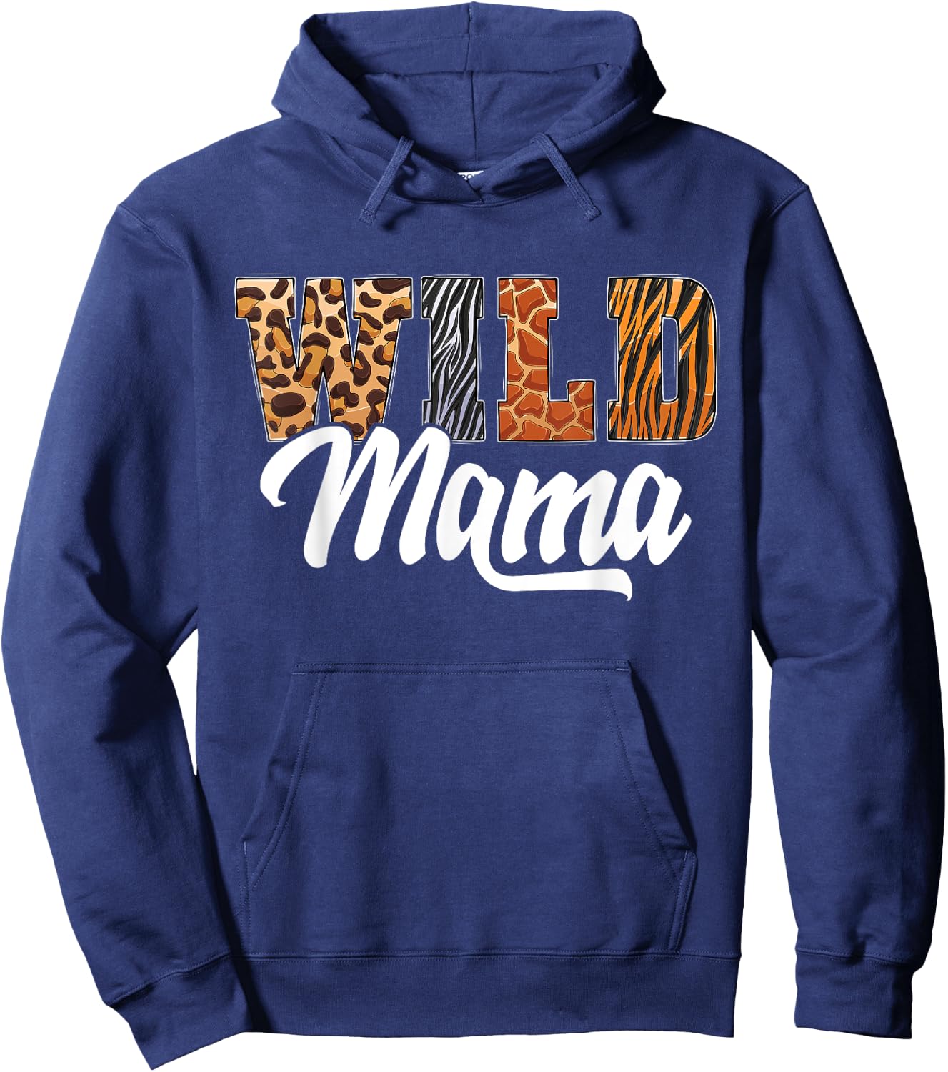 Wild Mama Zoo Born Wild Birthday Safari Jungle Hoodie - Hoodie | Navy