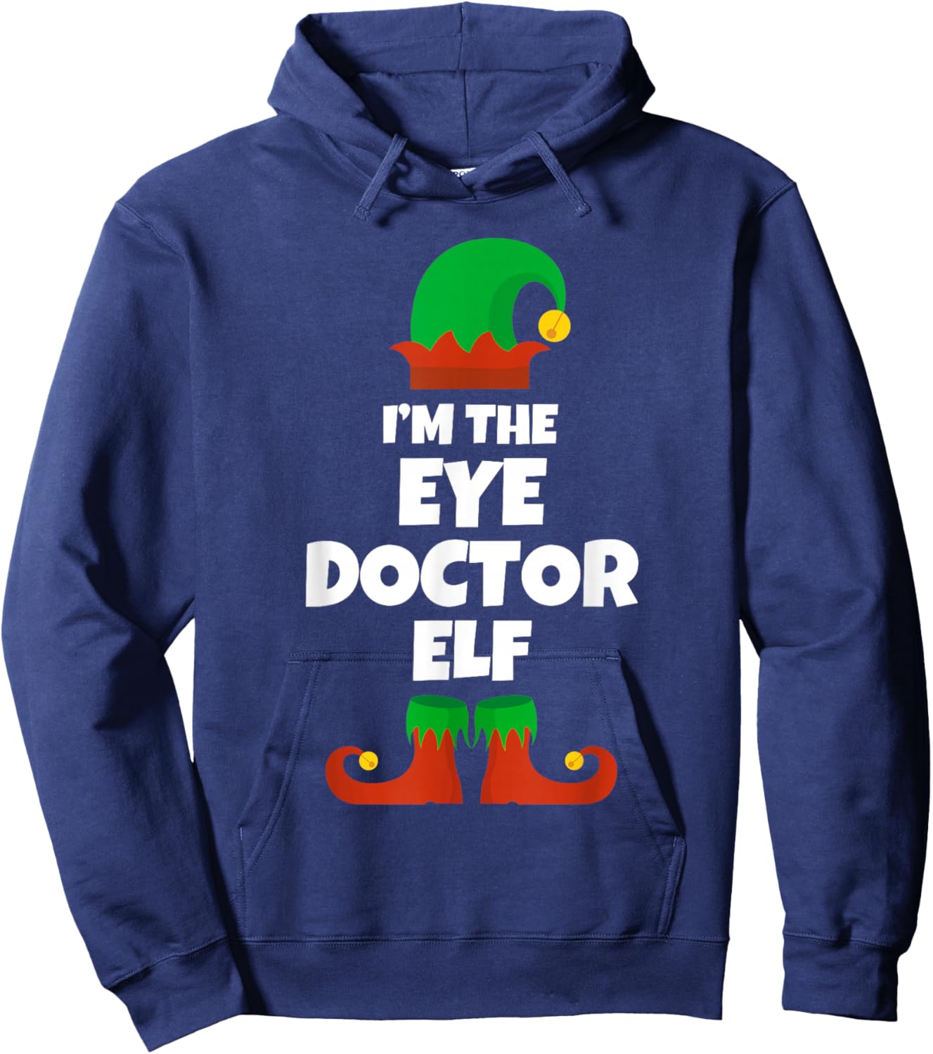 I'm The Eye Doctor Elf Family Pajama Christmas Funny Hoodie - Hoodie | Navy