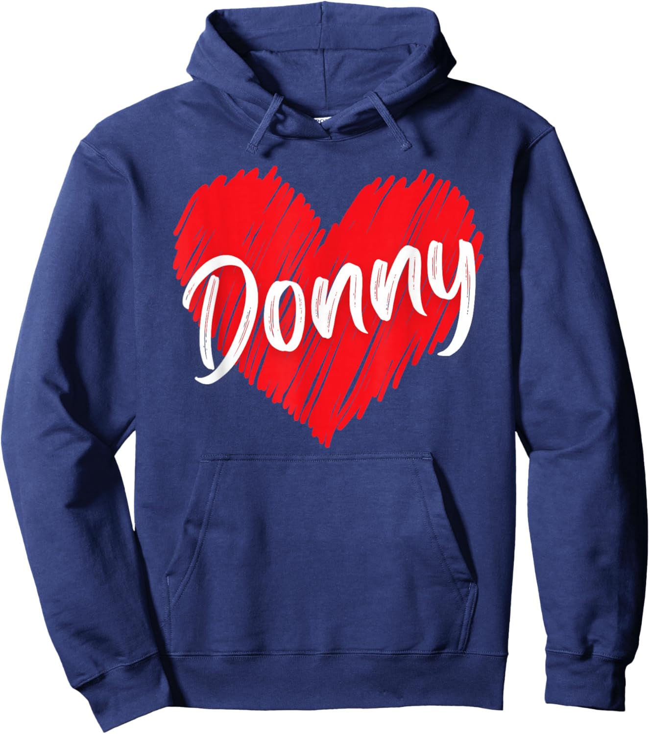 Donny Personalized Name I Love Donny Heart Vintage Hoodie - Hoodie | Navy