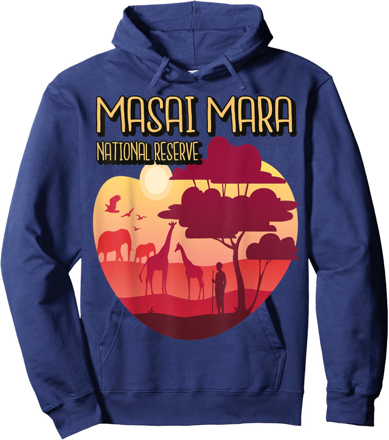 Masai Mara National reserve Kenya Safari Tour Africa Hoodie - Hoodie | Navy