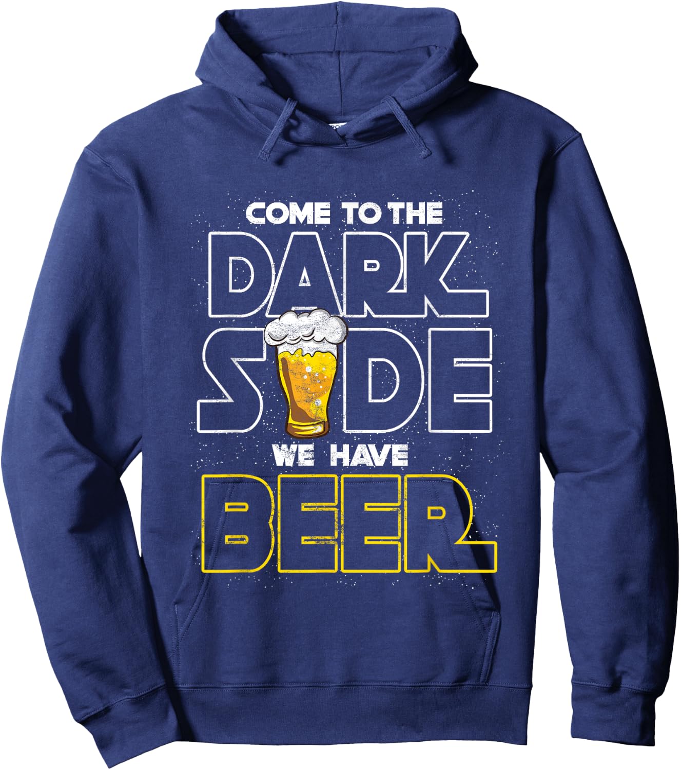Komme auf die dunkle Seite wir haben Bier Joke Nerd Hoodie - Hoodie | Navy