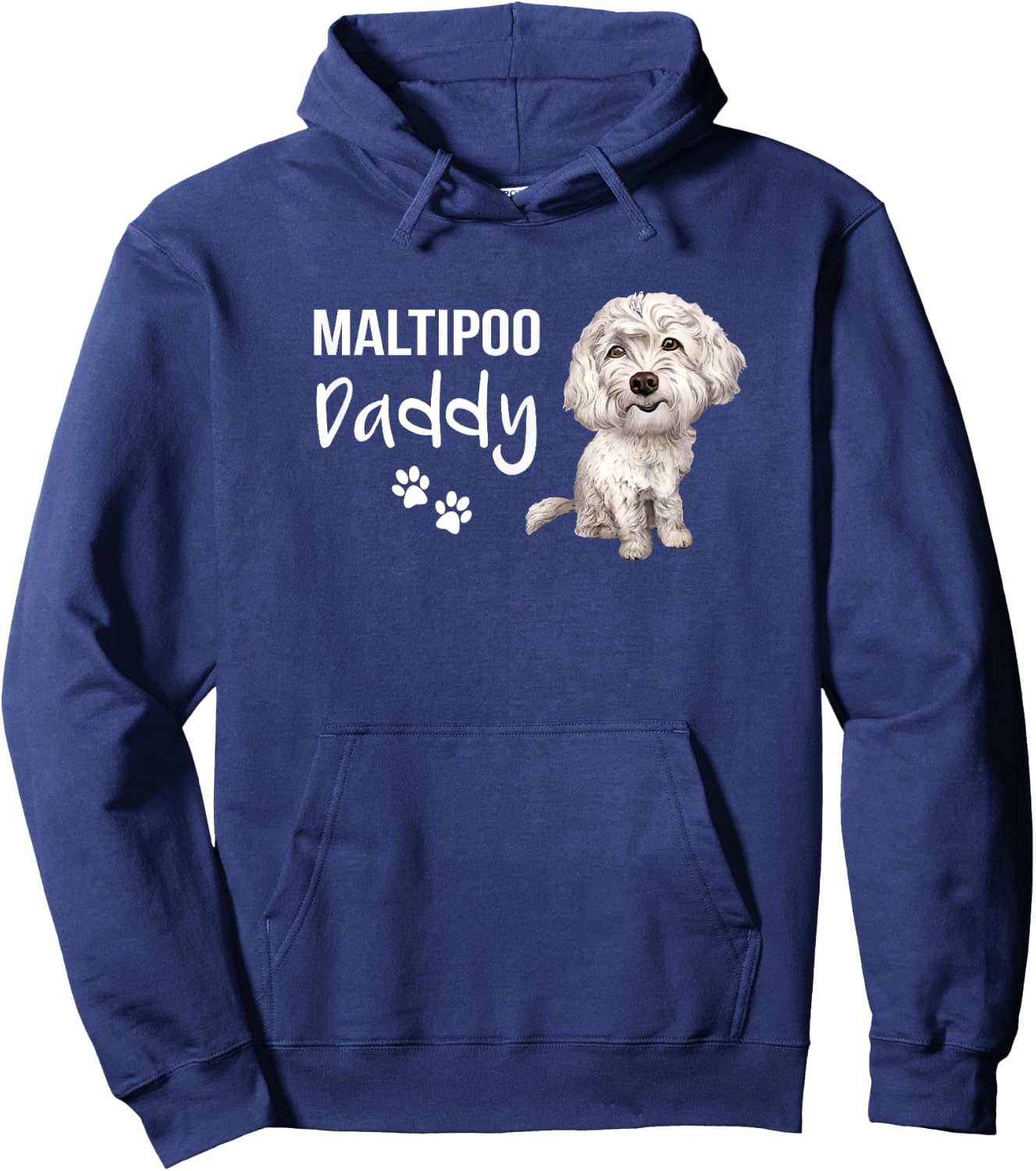 Maltipoo Daddy | Dog Dad | Puppy Daddy | Maltipoo Dad Men Girls Kids Hoodie - Hoodie | Navy