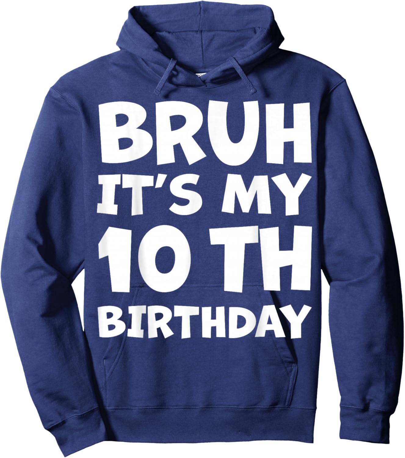 10 Year Old Bday Decorations Son Boy 10yr 10th Birthday Hoodie - Hoodie | Navy
