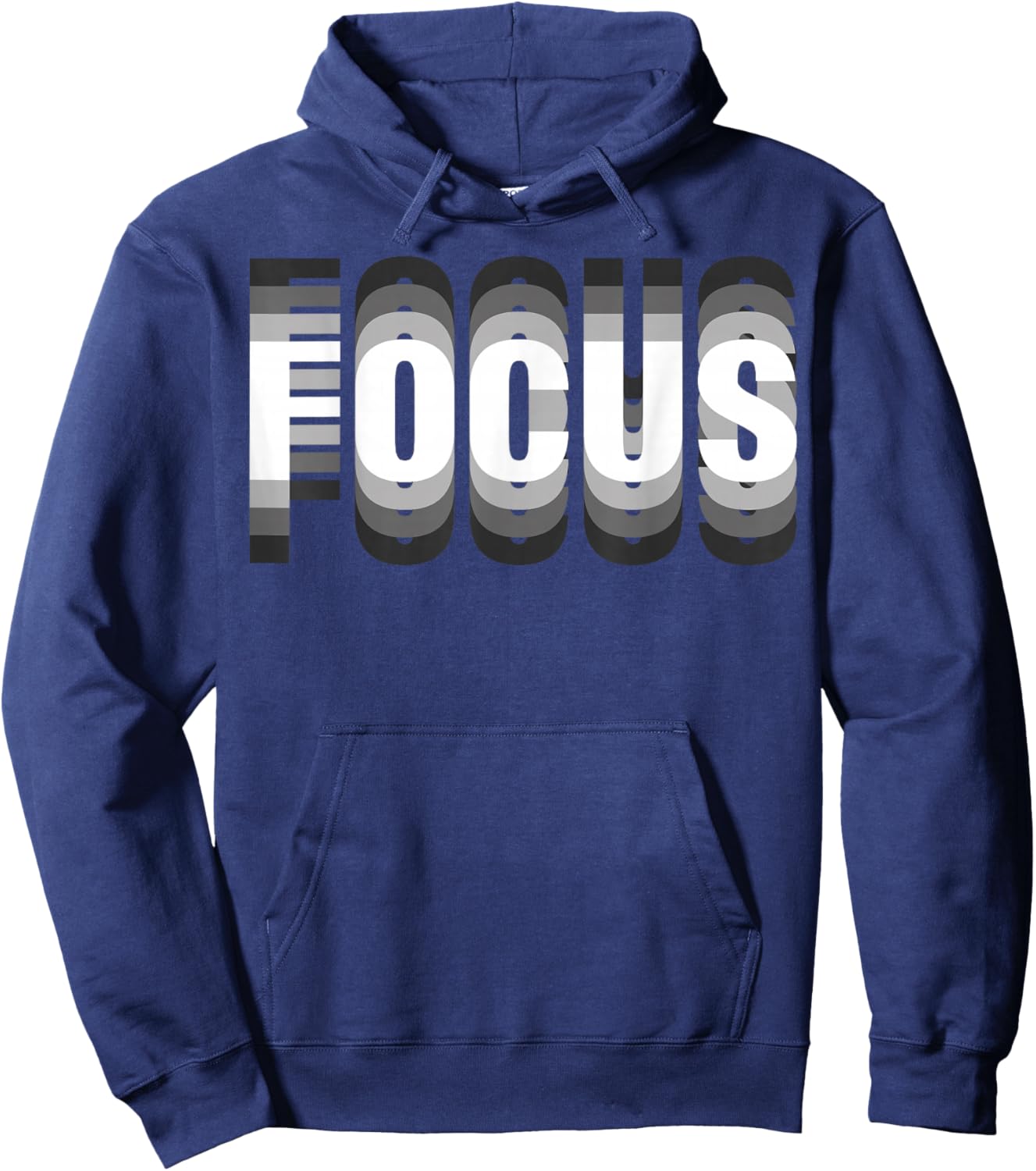 FOCUS Cool Trippy Optical Illusion Hoodie - Hoodie | Navy