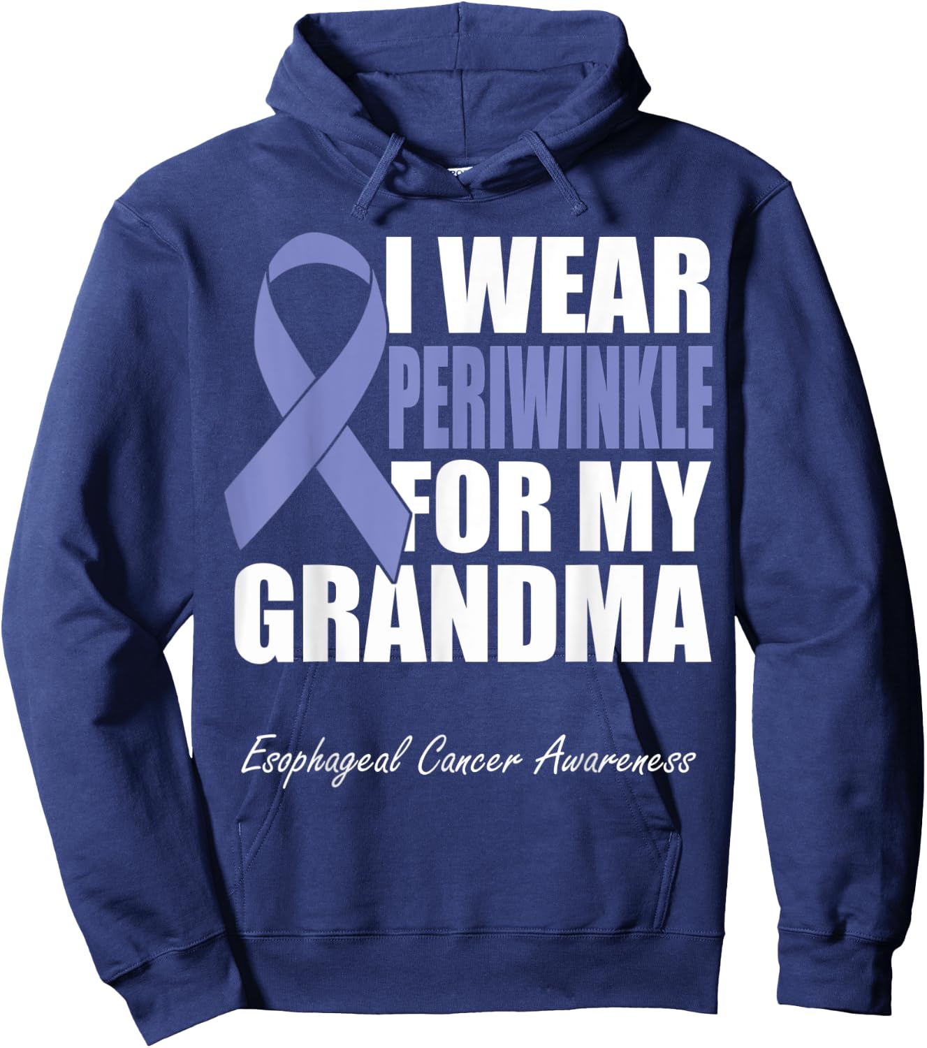 I Wear Periwinkle For My Grandma Esophageal Cancer Awareness Hoodie - Hoodie | Navy