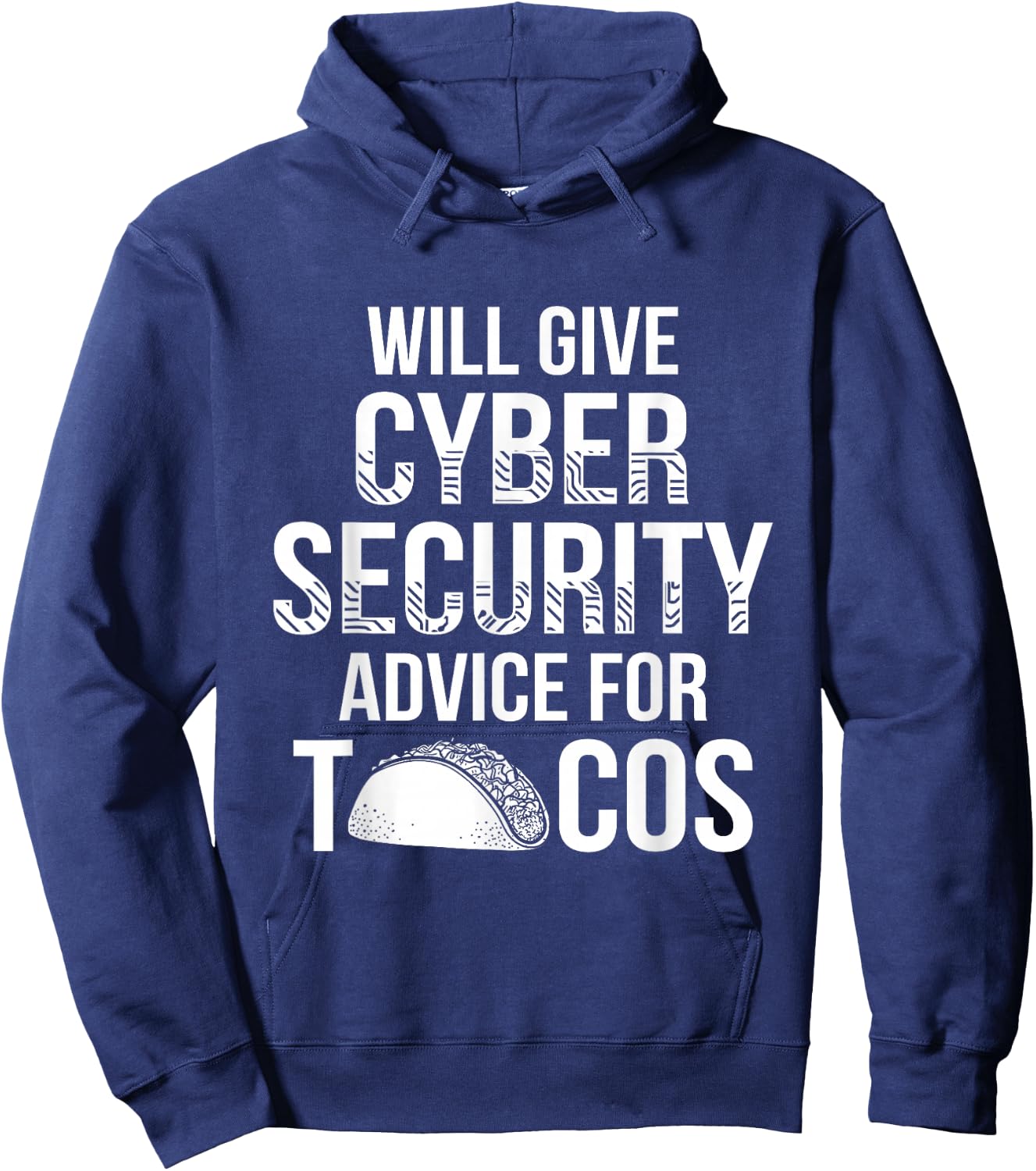 Cybersecurity IT Analyst Tacos Certified Tech Security Hoodie - Hoodie | Navy