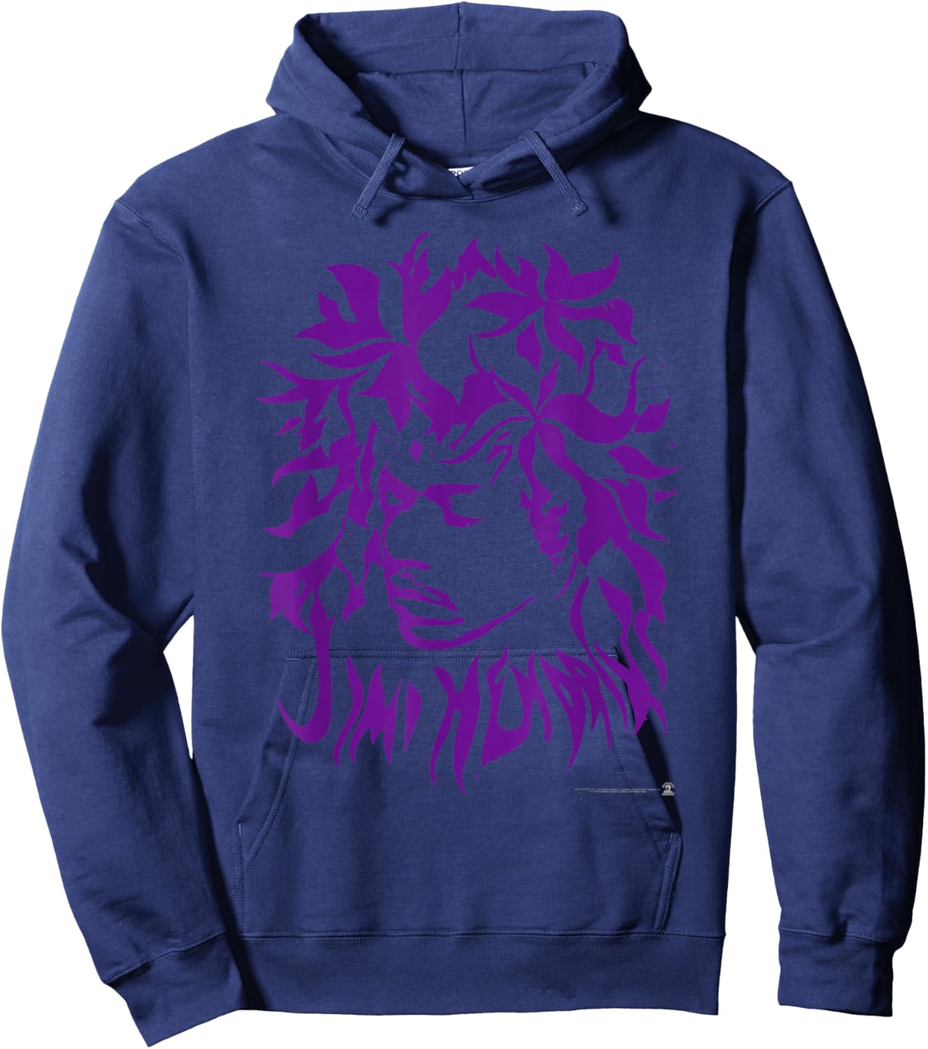 Jimi Hendrix Flower Head , Yellow, S Hoodie - Hoodie | Navy