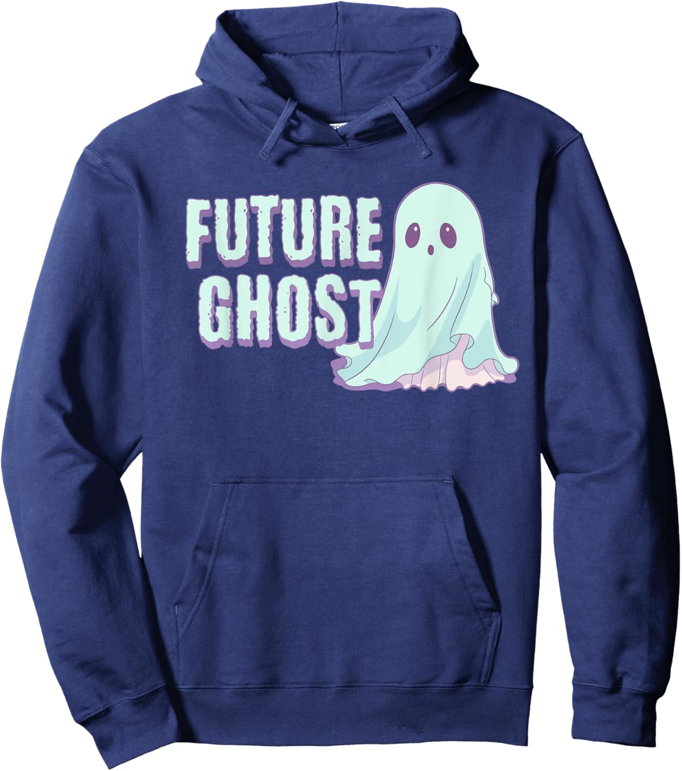 Future Ghost Pastel Goth Kawaii Creepy Cute Weird Aesthetic Hoodie - Hoodie | Navy