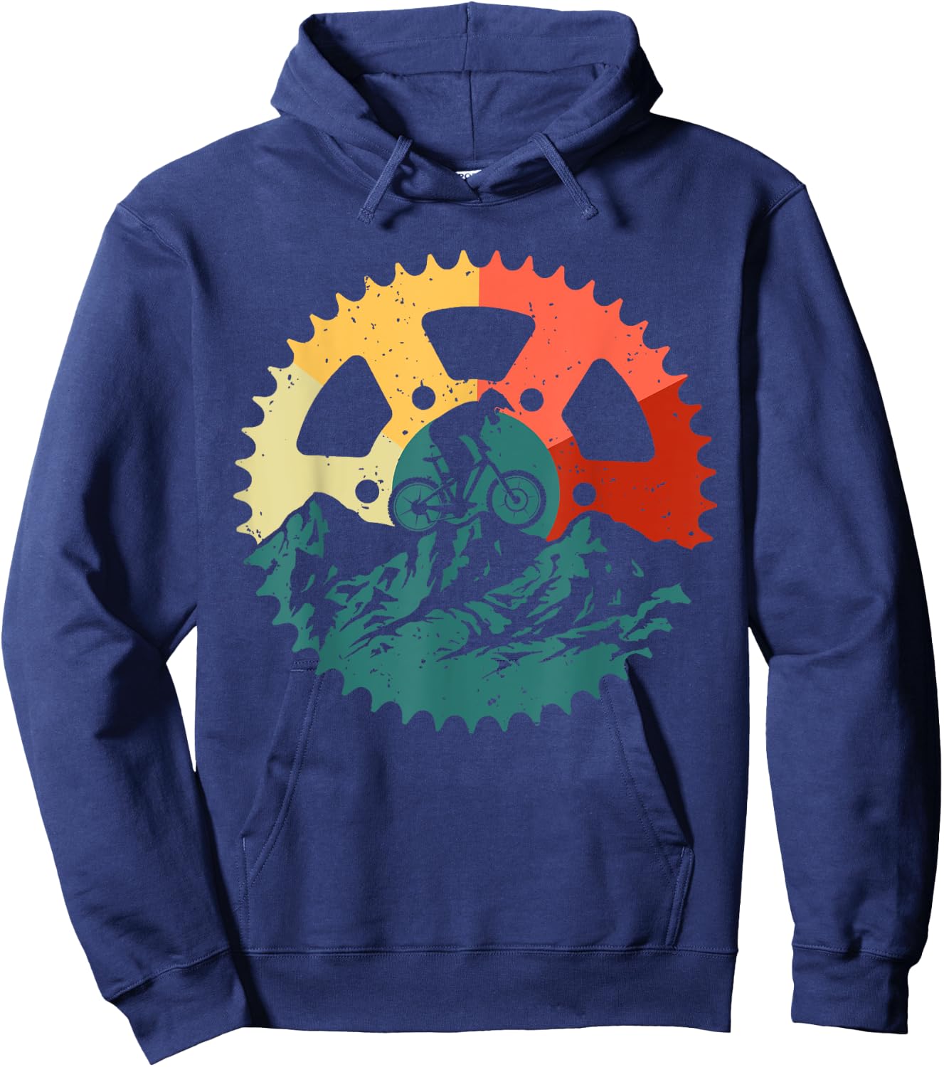 Funny Mountain Biking Art Women MTB Mountain Biker Hoodie - Hoodie | Navy