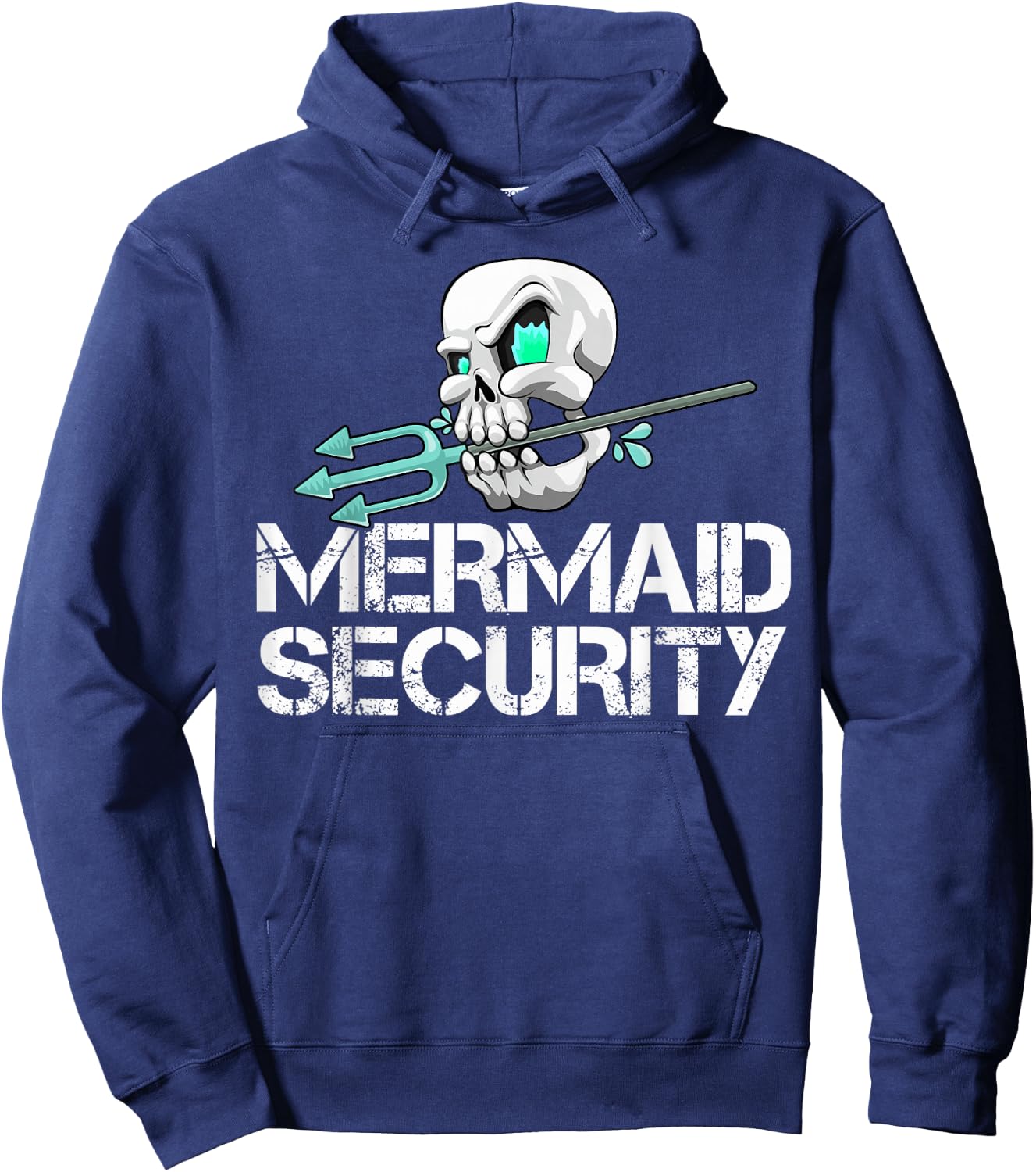 Mermaid Security Shirt Men Pirate Skull Swim Team Swimmer Hoodie - Hoodie | Navy