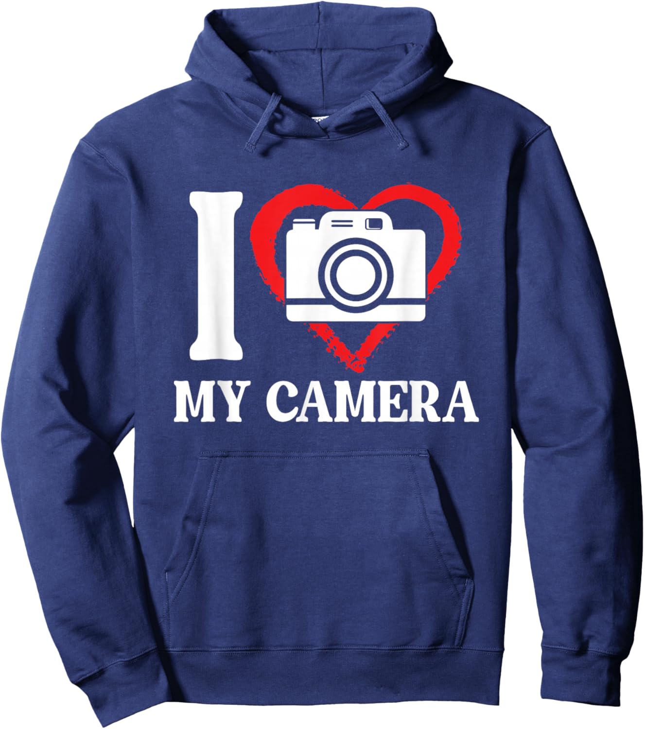 I Love My Camera | Photography | Photographer Hoodie - Hoodie | Navy
