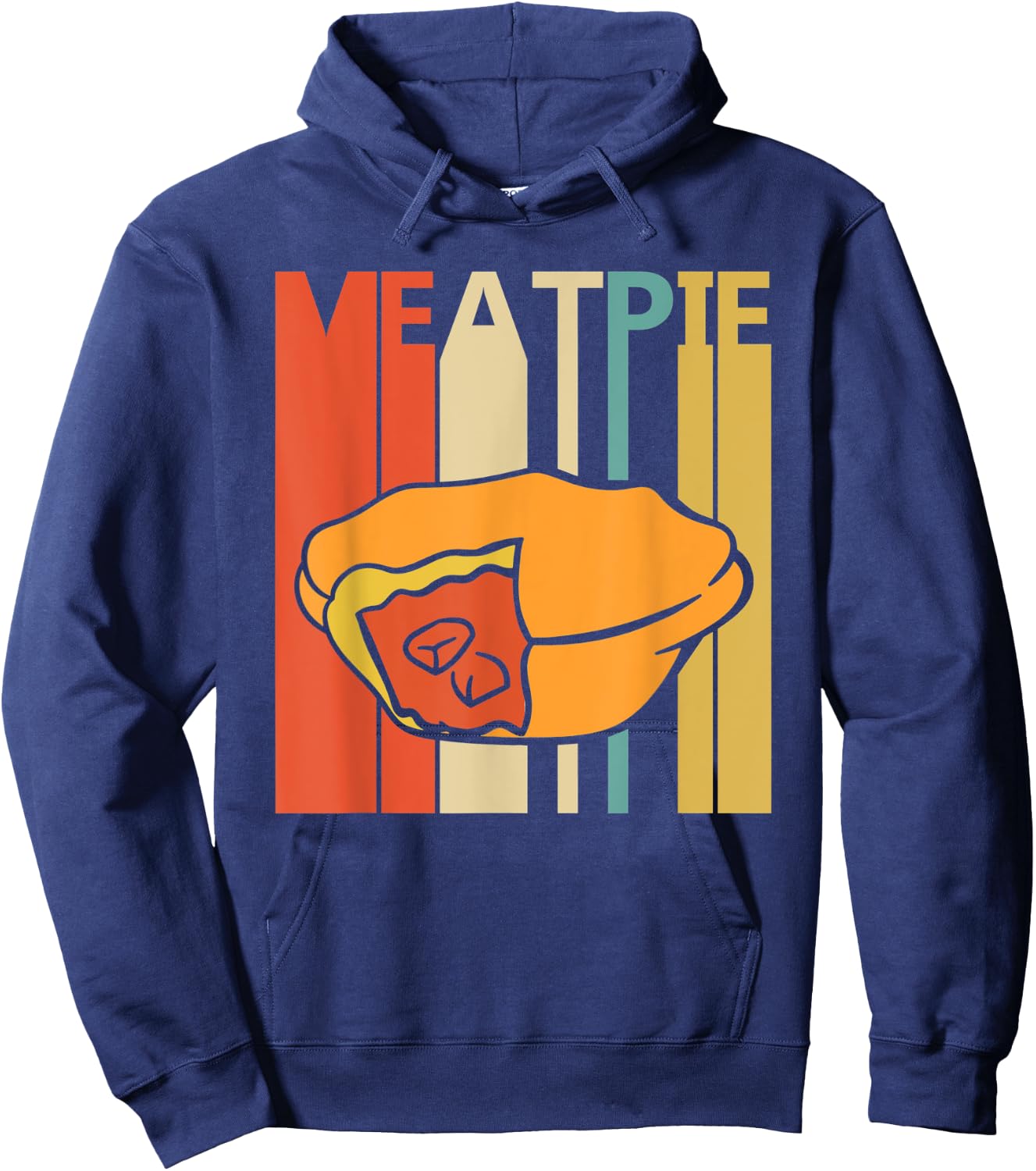 Vintage Retro Meat Pie Hoodie - Hoodie | Navy