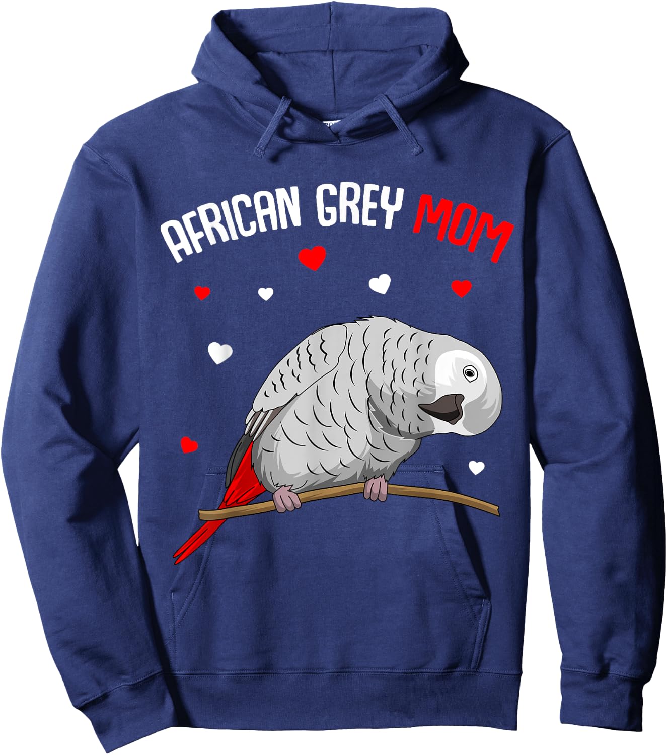 African Grey Parrot Mom Love funny Women Hoodie - Hoodie | Navy