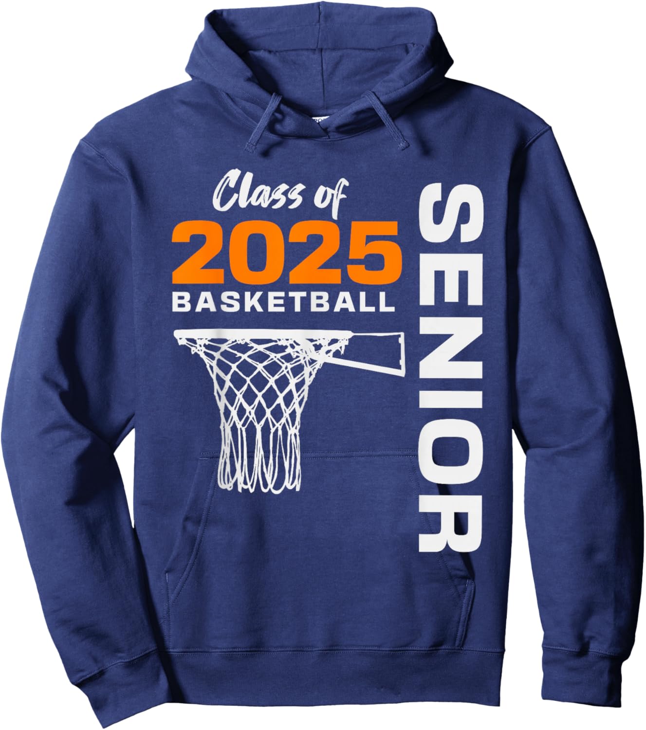 Basketball Senior Matching Class of 2025 Senior Basketball Hoodie - Hoodie | Navy