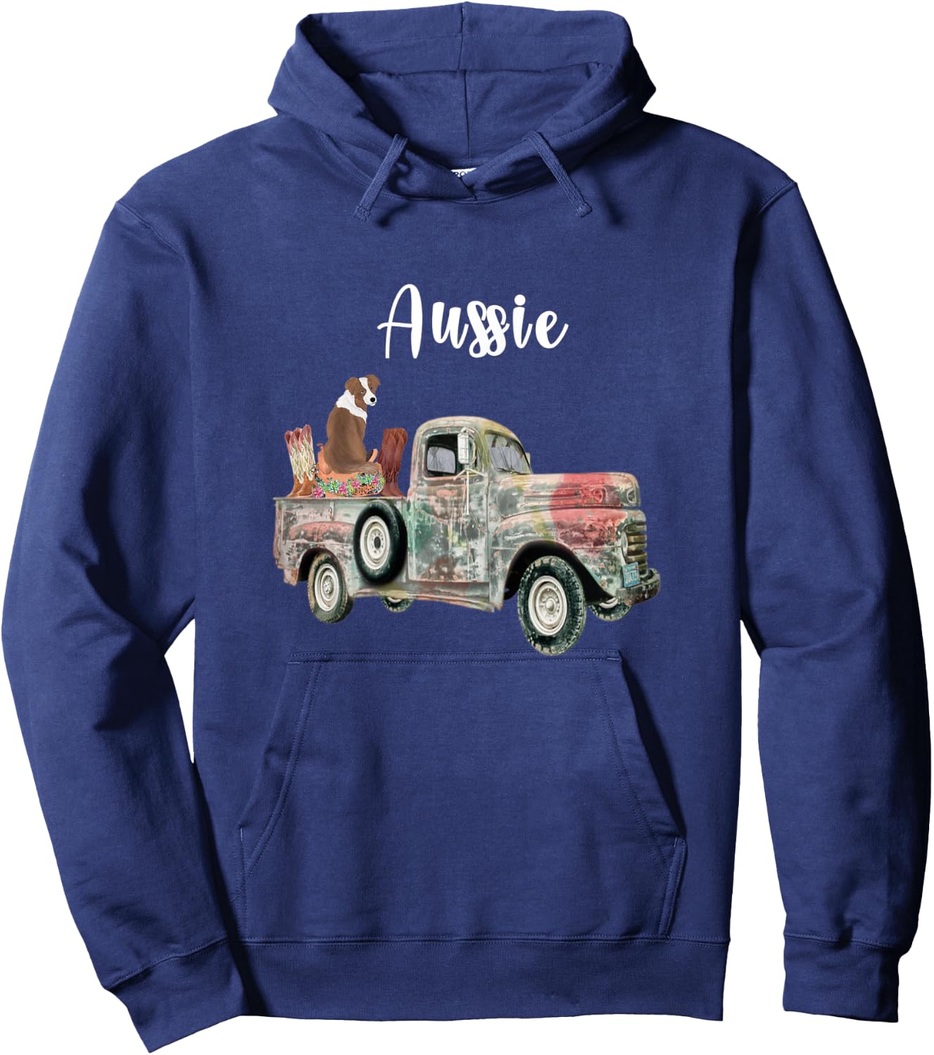 Red Merle Australian Shepherd Dog Gift Aussie Women Hoodie - Hoodie | Navy