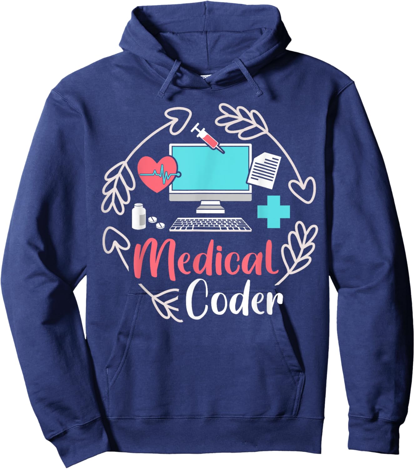 Cute Medical Coder Medical Coding Hoodie - Hoodie | Navy