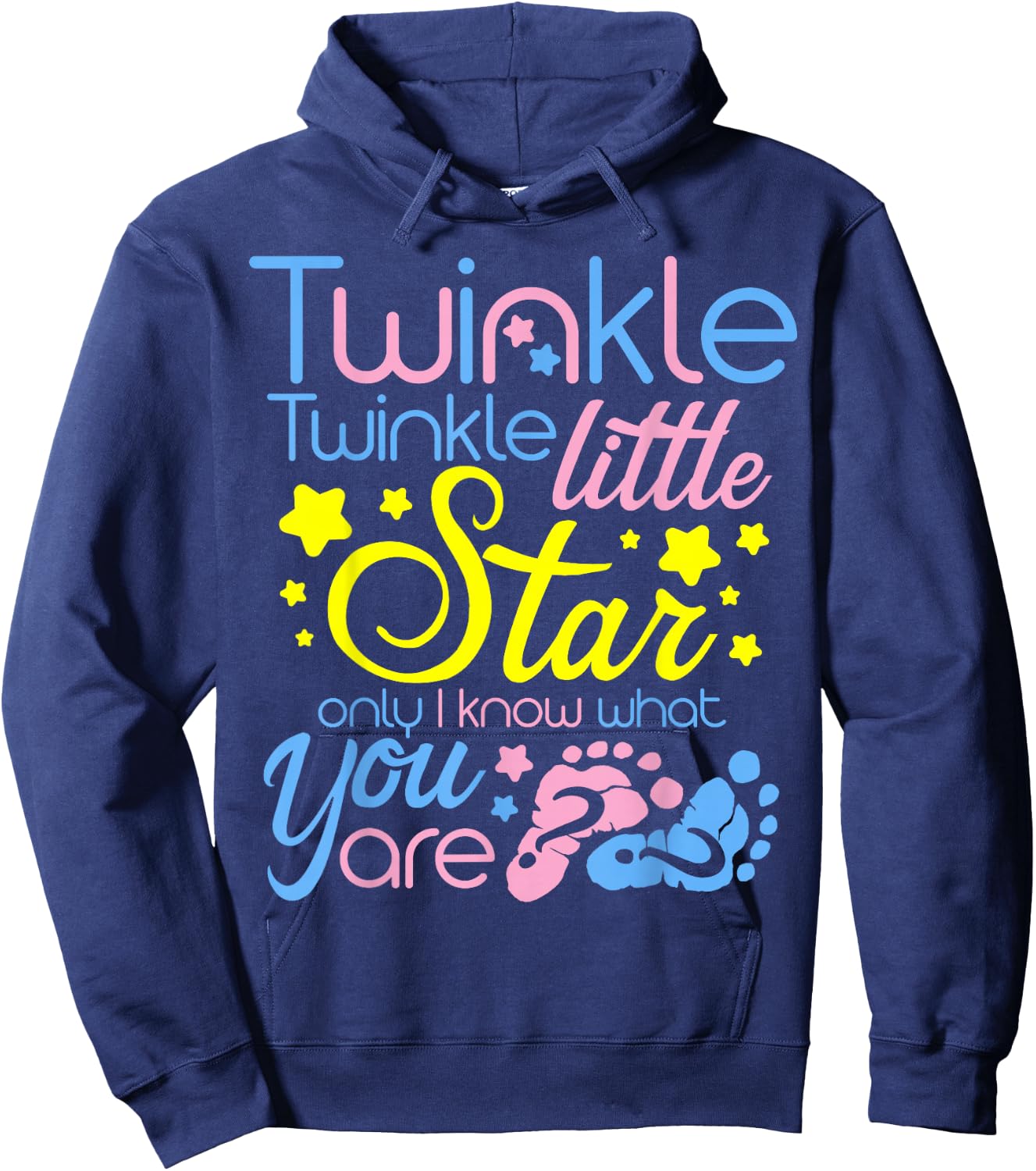 Twinkle Twinkle Little Star Only I Know Gender Keeper Reveal Hoodie - Hoodie | Navy