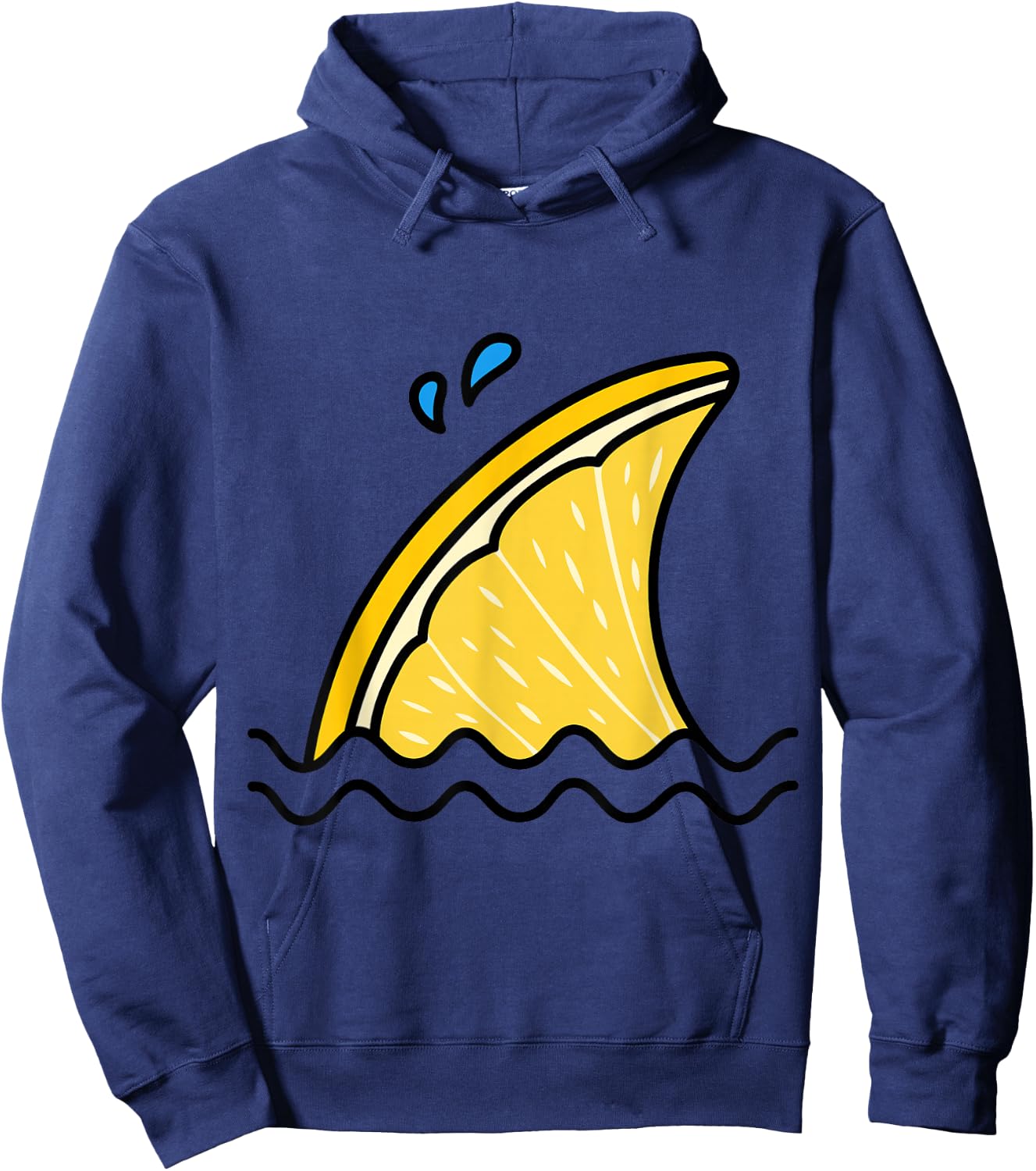 Kawaii Lemon Lime Shark Fin Funny Family Summer Vacation Hoodie - Hoodie | Navy