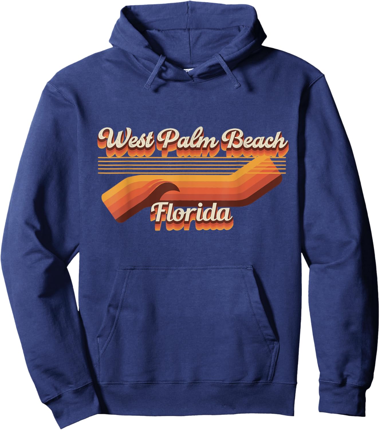 Retro West Palm Beach 80s Outfit - West Palm Beach Women Kids Hoodie - Hoodie | Navy