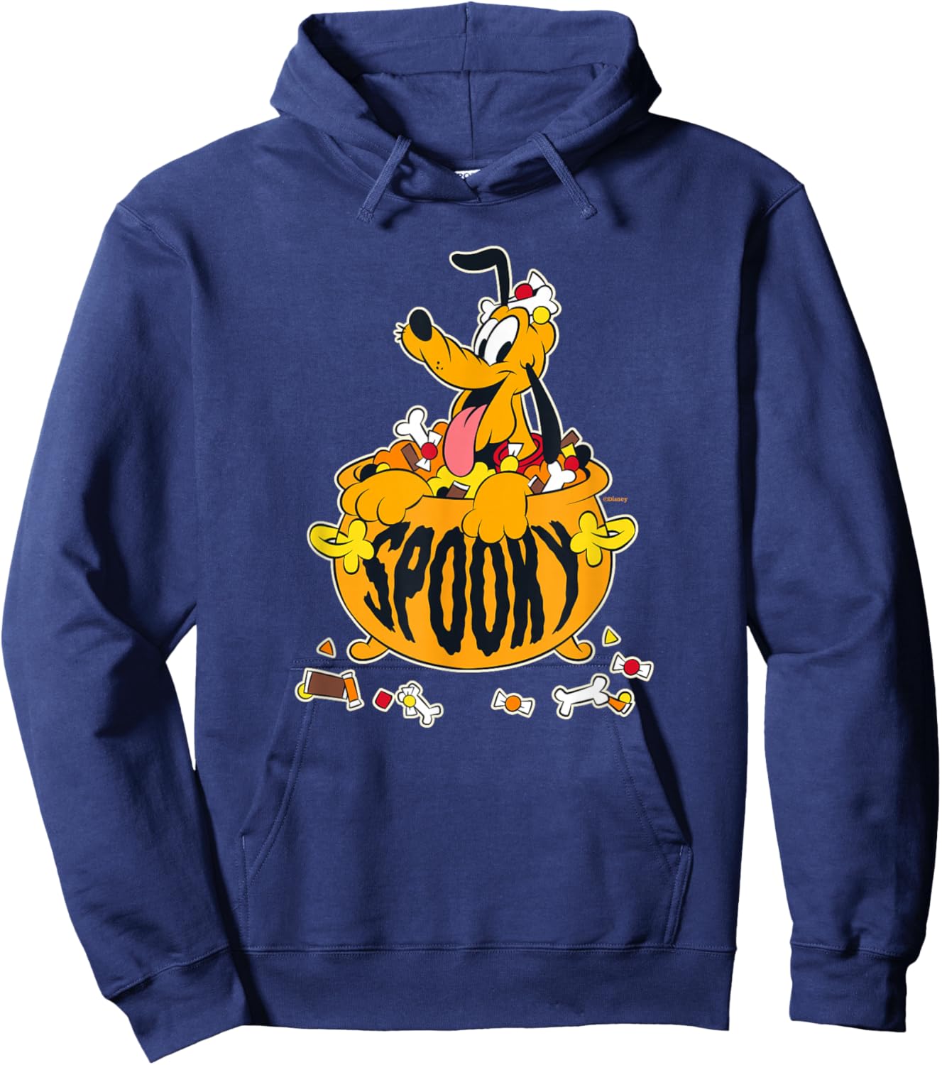 Disney Pluto Happy Halloween Spooky Cauldron with Candy Hoodie - Hoodie | Navy