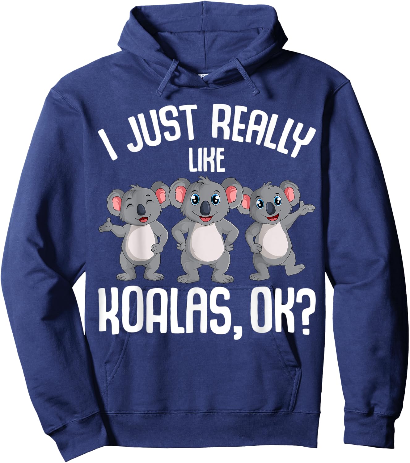I Just Really Like Koalas Koala Bear Girls Boys Kids Hoodie - Hoodie | Navy