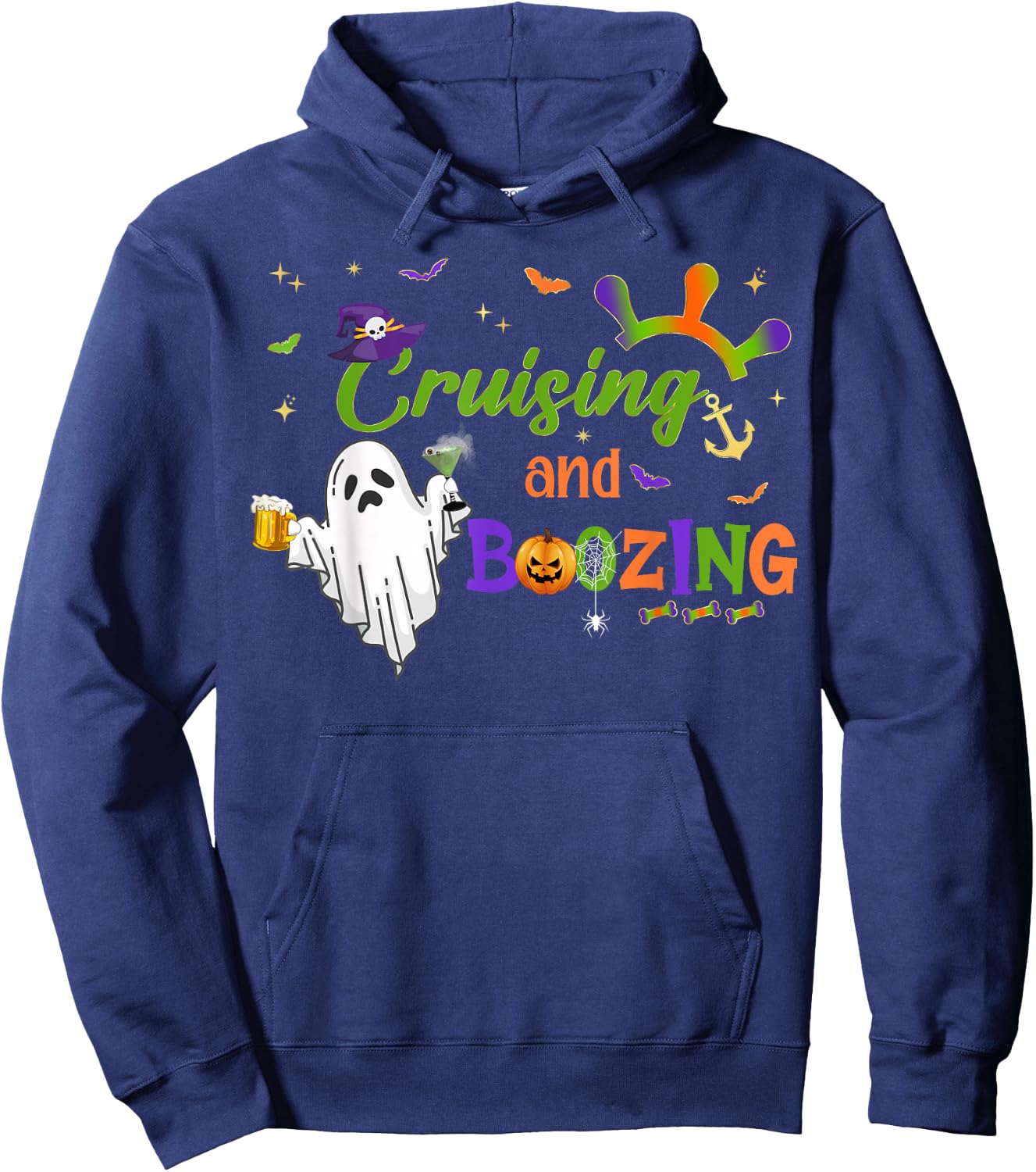 Halloween Party Cruise Crew Booze Drinking Beer Girls Trip Hoodie - Hoodie | Navy