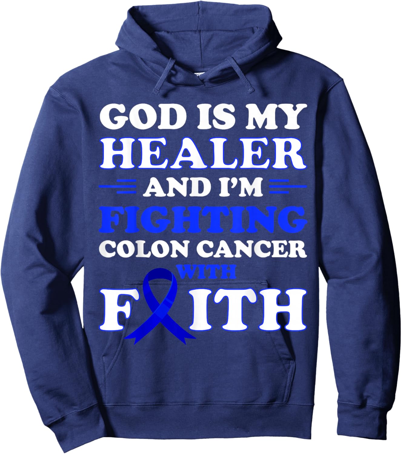Colon Cancer Awareness Colon Cancer Survivor Cancer Fighter Hoodie - Hoodie | Navy