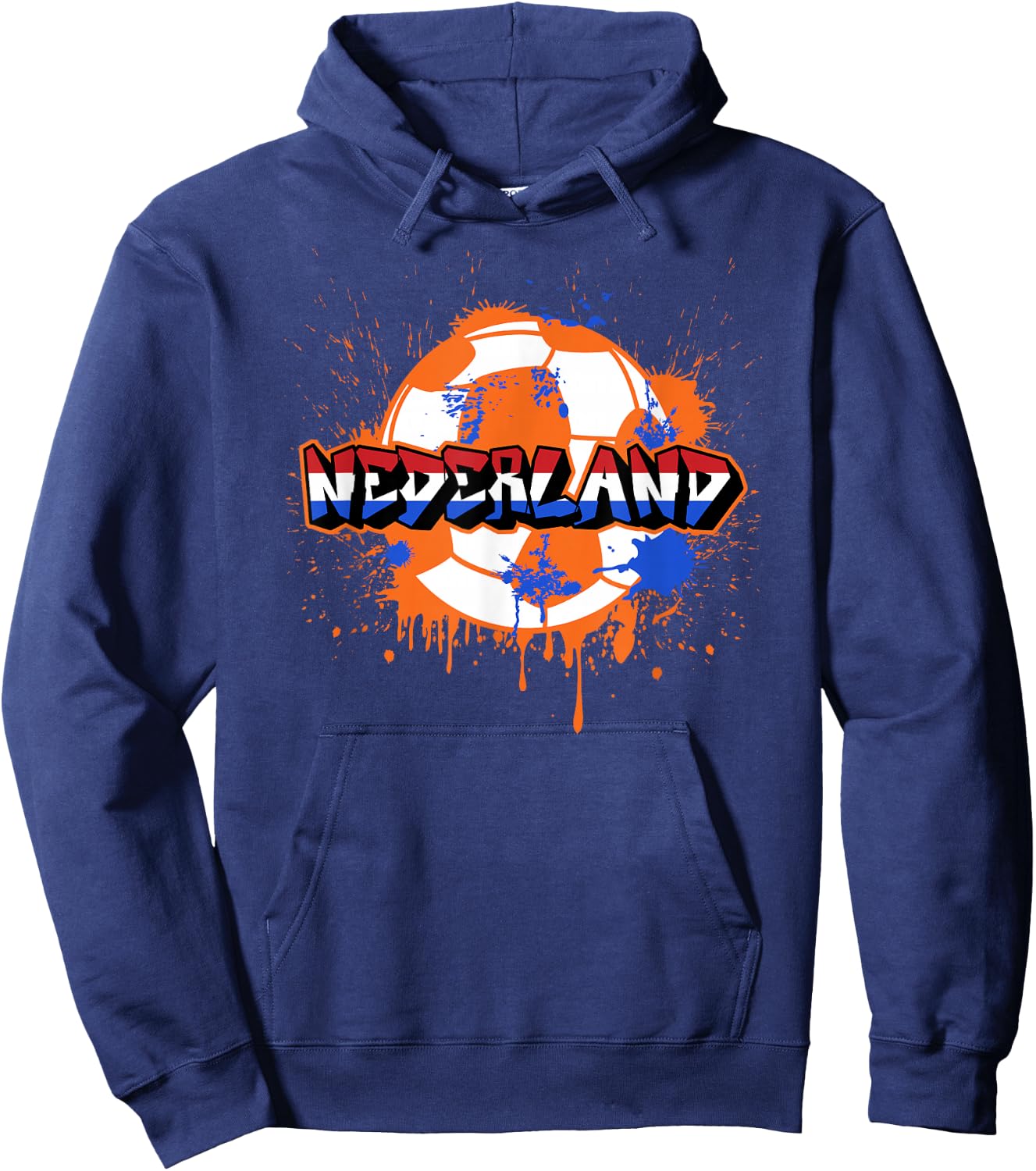 Netherlands Soccer Street Art Splatter Dutch Nederland Flag Hoodie - Hoodie | Navy
