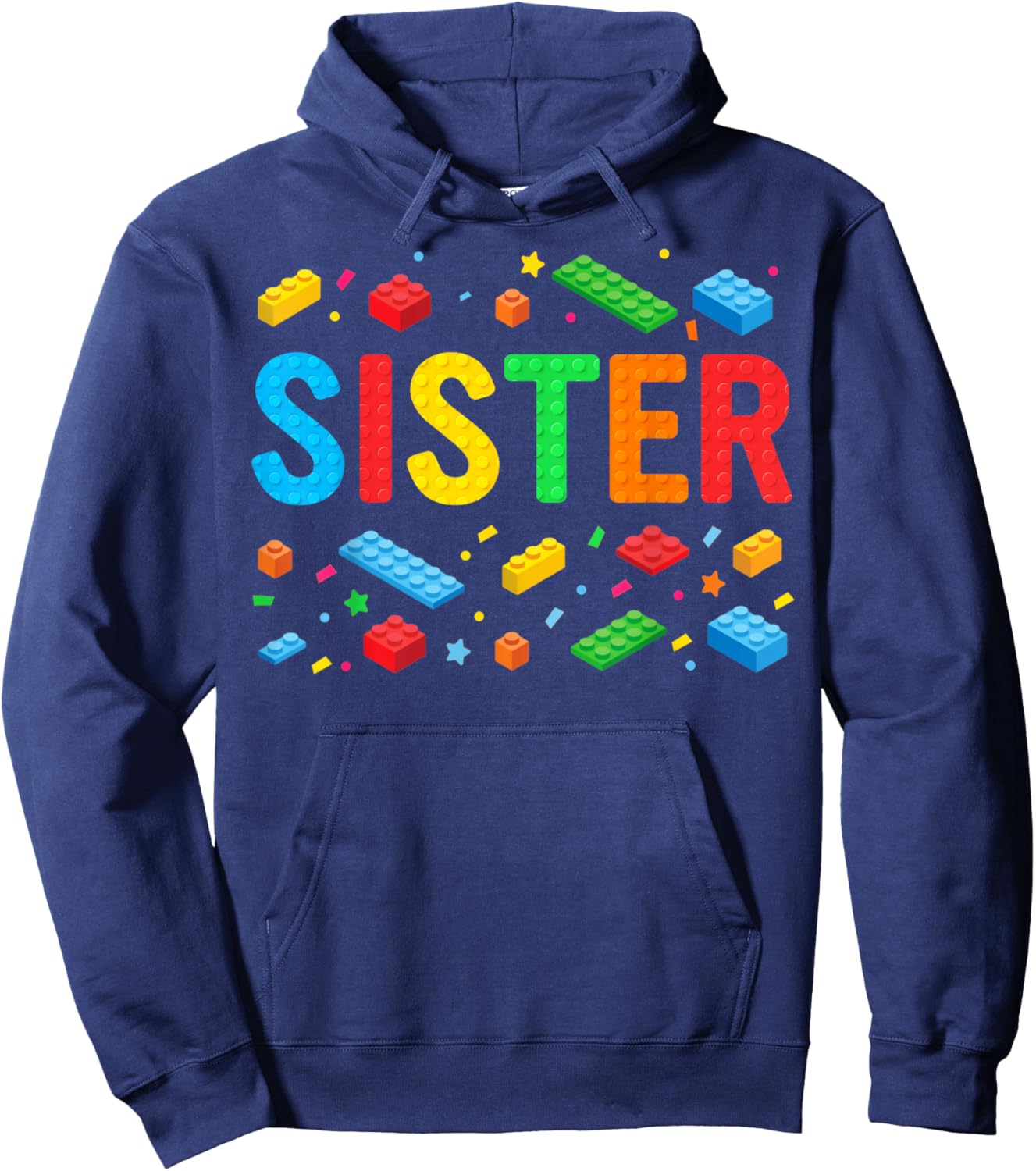 Sister Master Builder Building Bricks Blocks Family Matching Hoodie - Hoodie | Navy