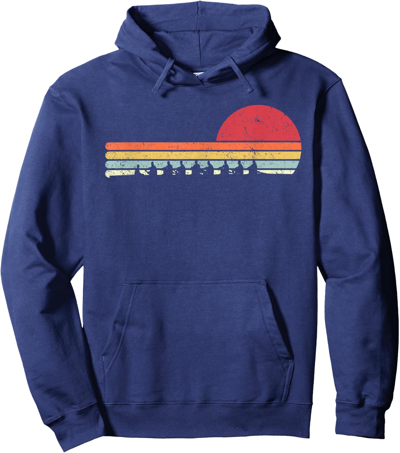 Rowing Shirt. Retro Style for Rower Hoodie - Hoodie | Navy