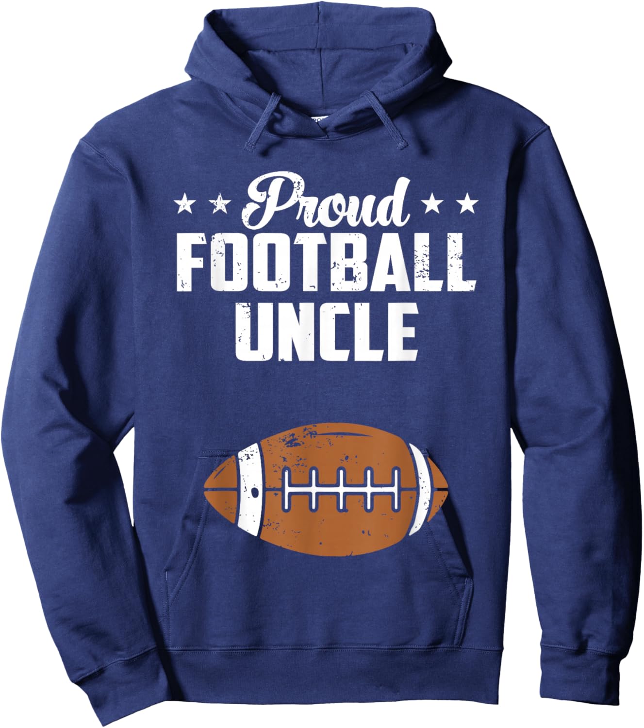 Proud Uncle Football Vintage Football Lover Fathers Day Hoodie - Hoodie | Navy