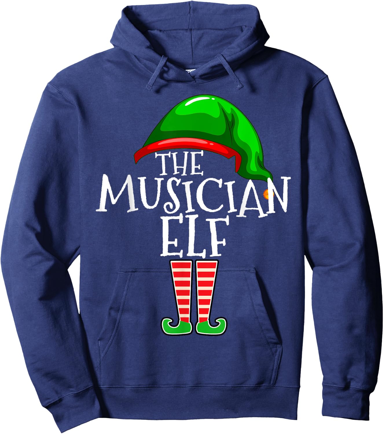 The Musician Elf Group Matching Family Christmas Gifts Music Hoodie - Hoodie | Navy