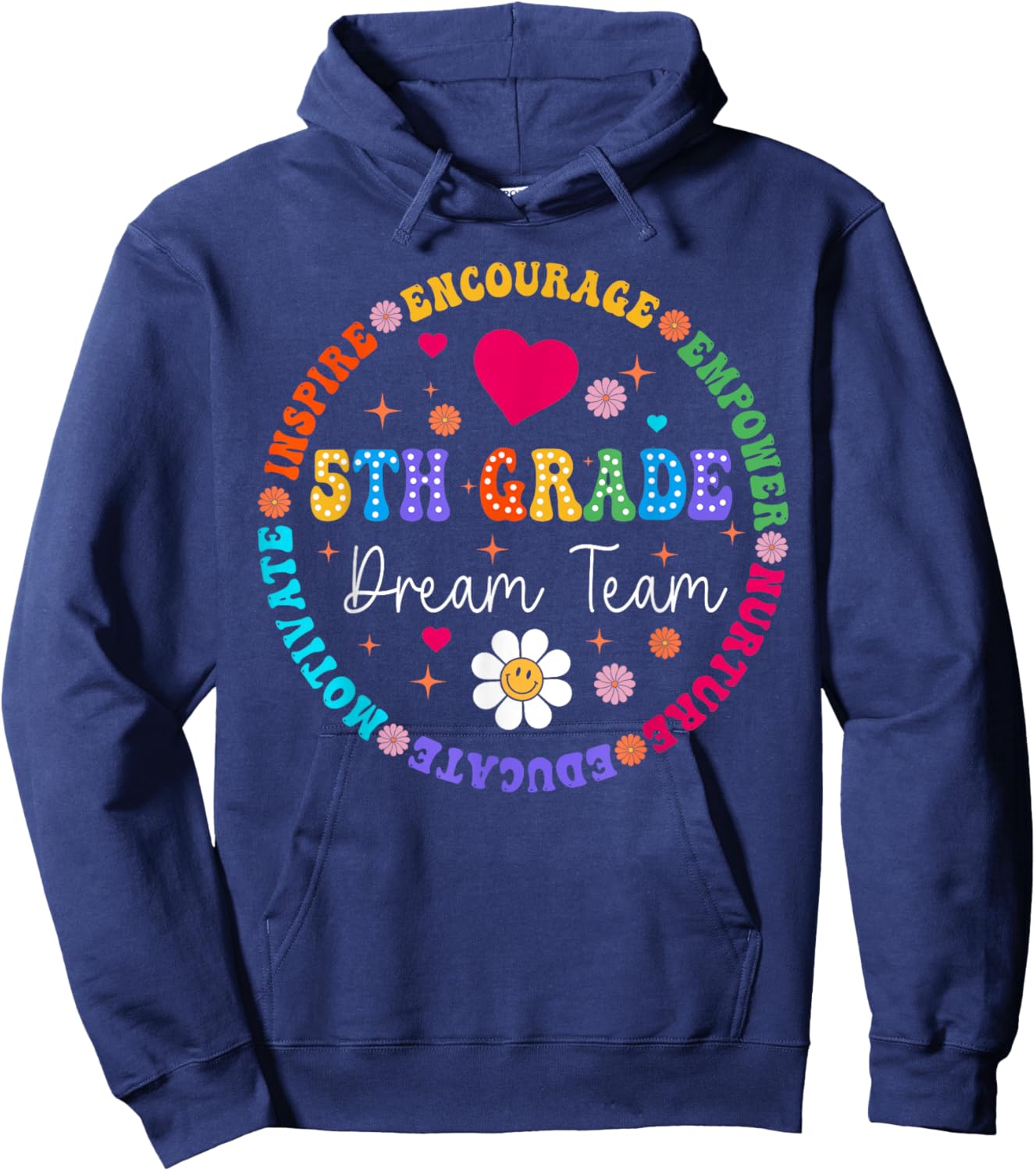 5th Grade Dream Team Fifth Grade Teacher Back To School Women Girls Kids Hoodie - Hoodie | Navy