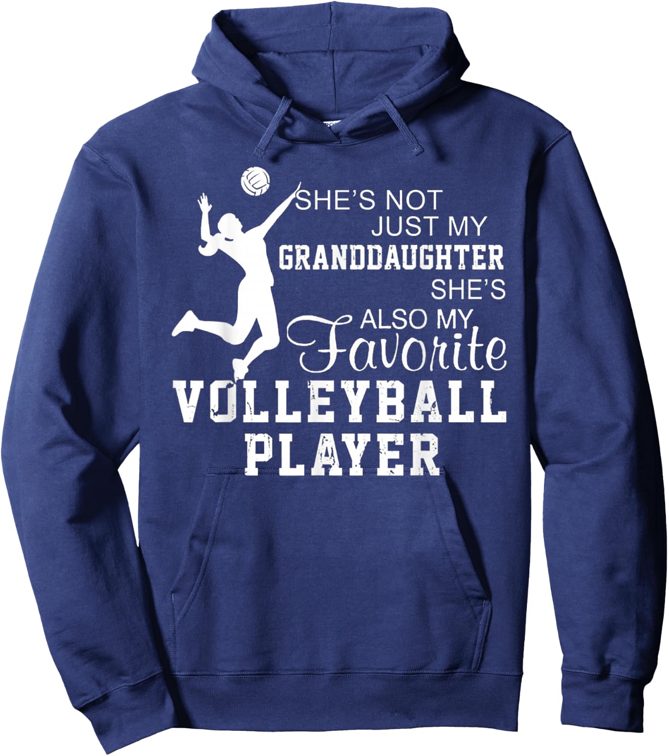 She's Not Just My Granddaughter Volleyball Player Hoodie - Hoodie | Navy