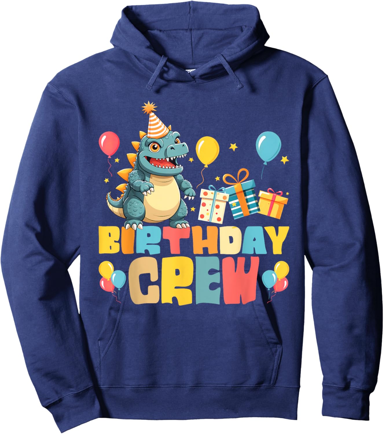 Birthday Crew Japanese Monster Kaiju Bday Party Boys Girls Hoodie - Hoodie | Navy