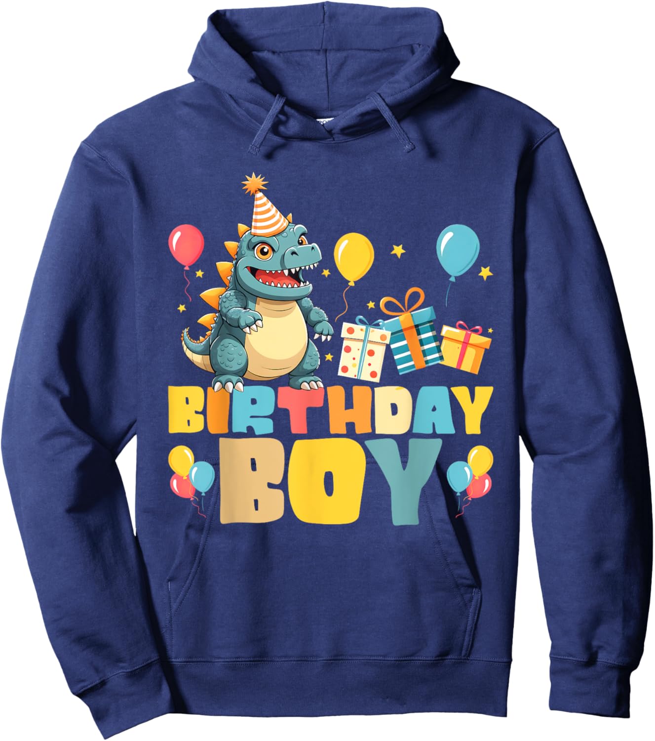 Birthday Boy Japanese Monster Kaiju Bday Party Kids Boys Hoodie - Hoodie | Navy