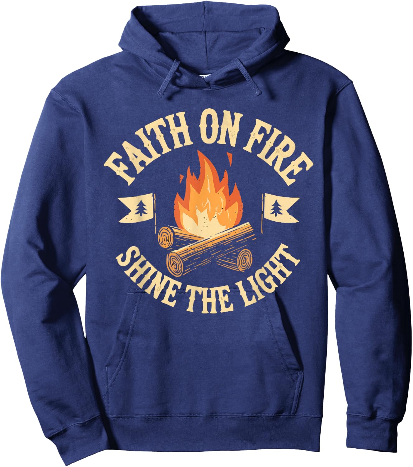 Camping Jesus Christ Religion Christian Camper Christianity Hoodie - Hoodie | Navy