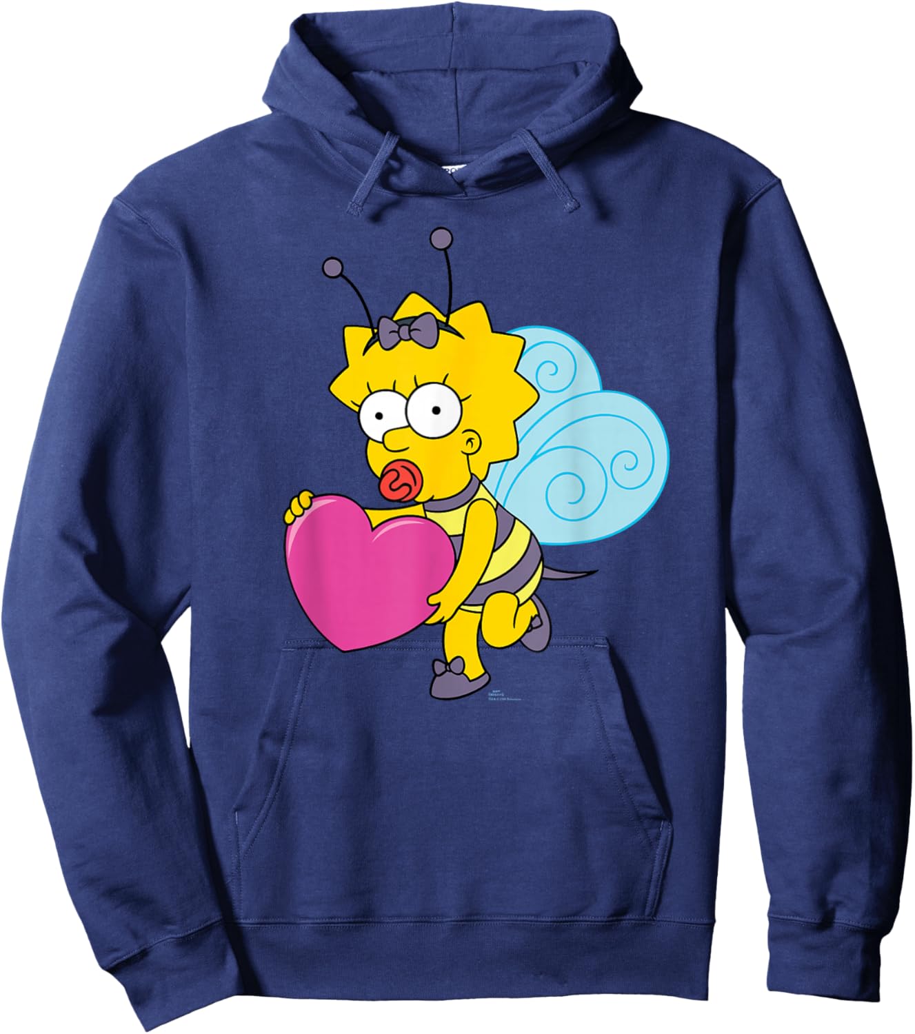 The Simpsons Maggie Simpson Cute Heart Bee Valentine’s Day Hoodie - Hoodie | Navy