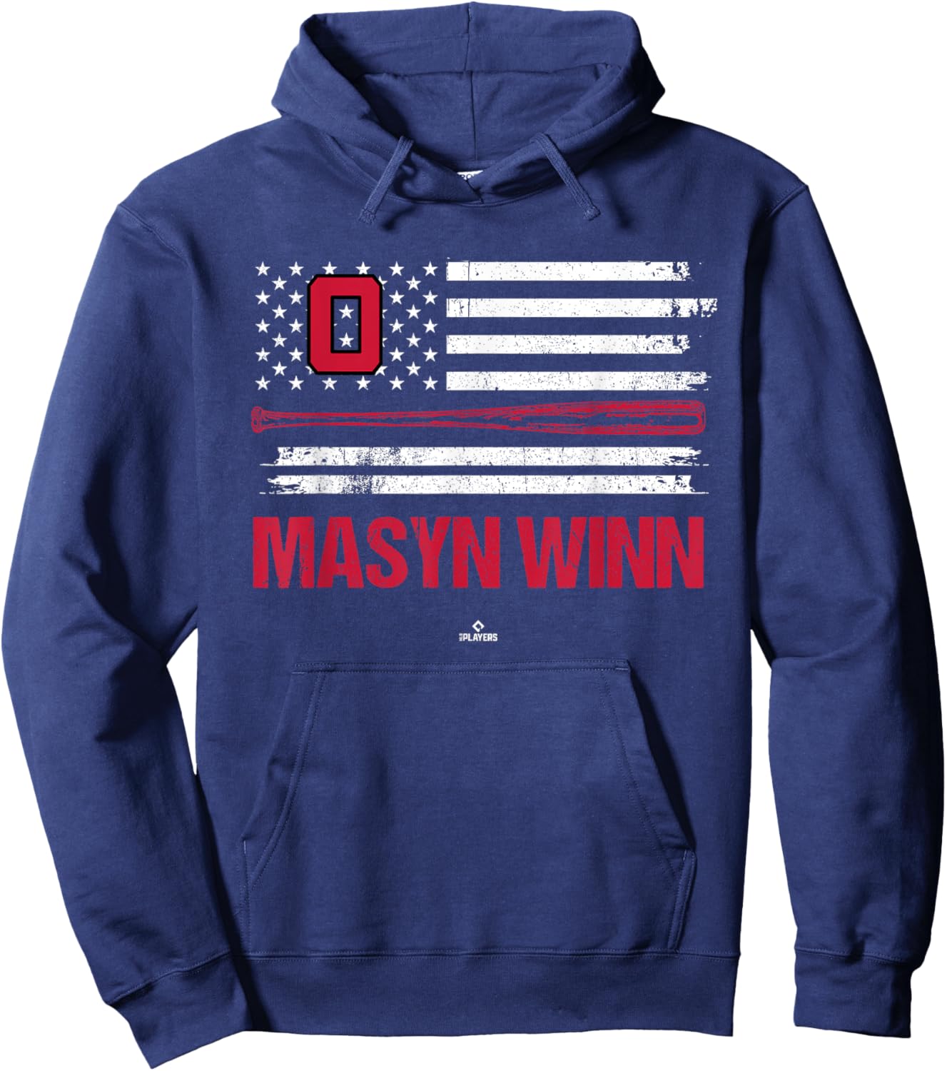USA Flag Bat Masyn Winn St Louis Baseball MLBPA Hoodie - Hoodie | Navy