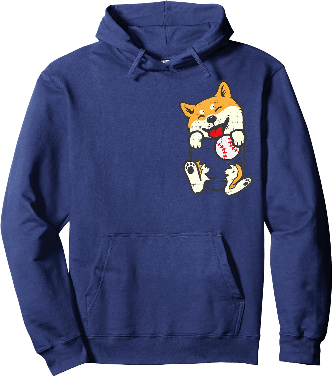 Pocket Shiba Inu Feet Baseball Japanese Dog Men Women Kids Hoodie - Hoodie | Navy