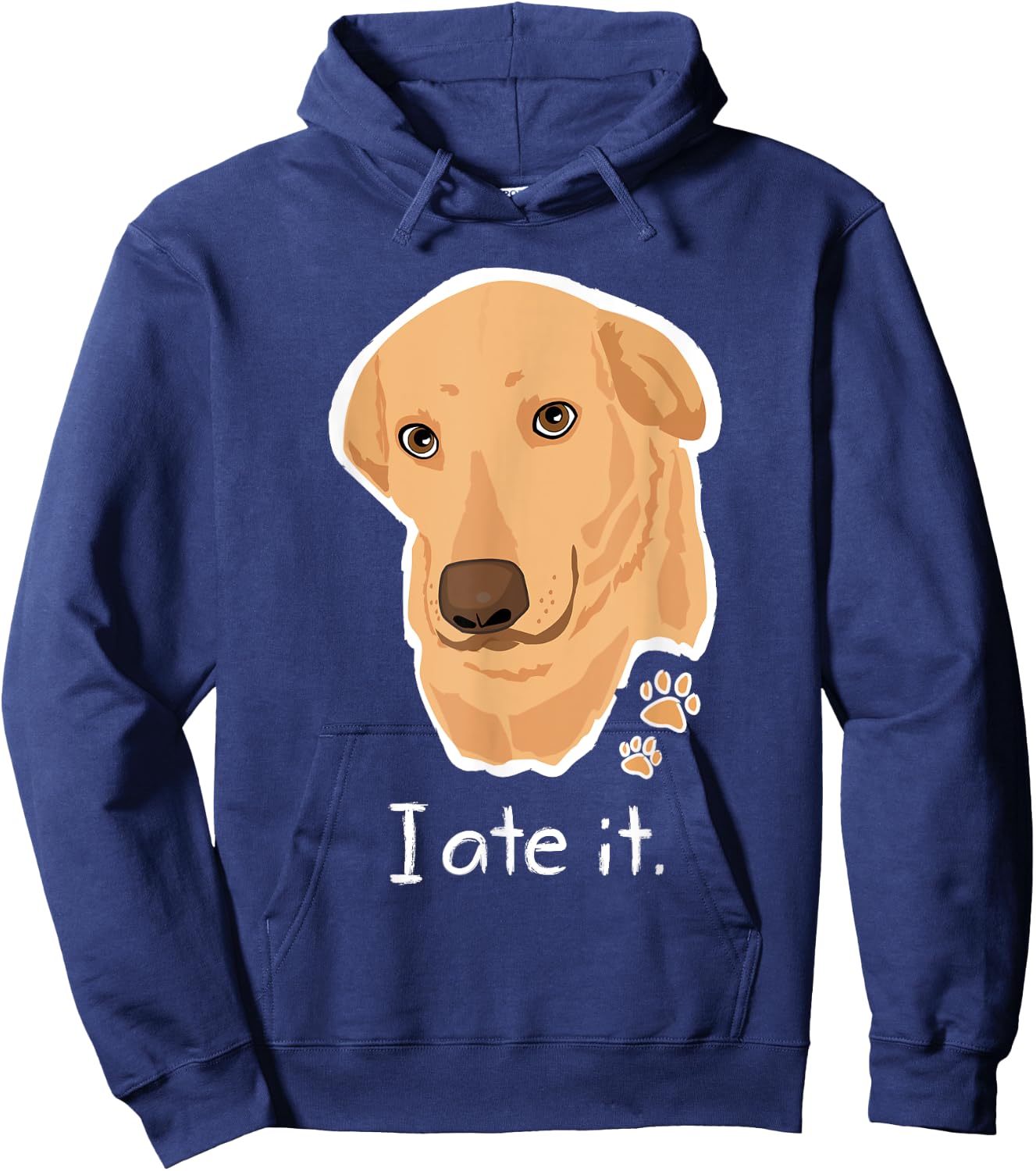 Cute Golden Yellow Lab T Shirt Gifts Labrador Face Dog Labby Men Women Girls Kids Hoodie - Hoodie | Navy