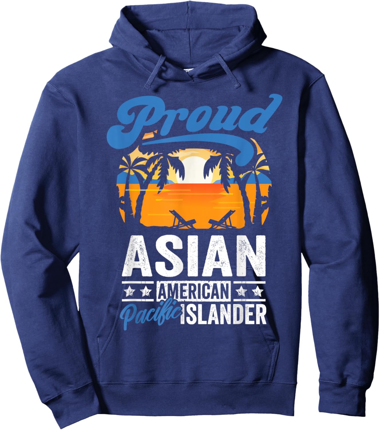 Asian American Pacific Islander Heritage Month Retro Hoodie - Hoodie | Navy