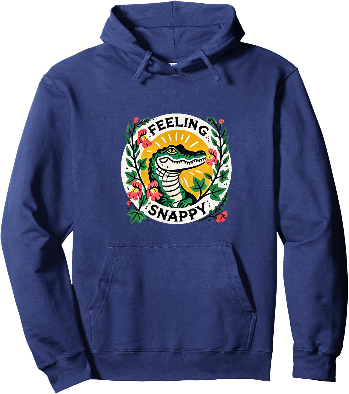 Feeling Snappy Alligator Art Hoodie - Hoodie | Navy
