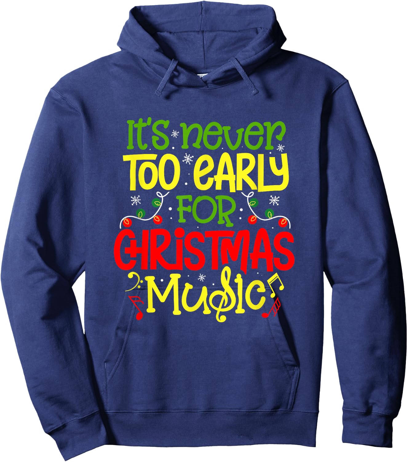 Christmas Music Musician Holiday Season Winter Music Teacher Men Women Hoodie - Hoodie | Navy